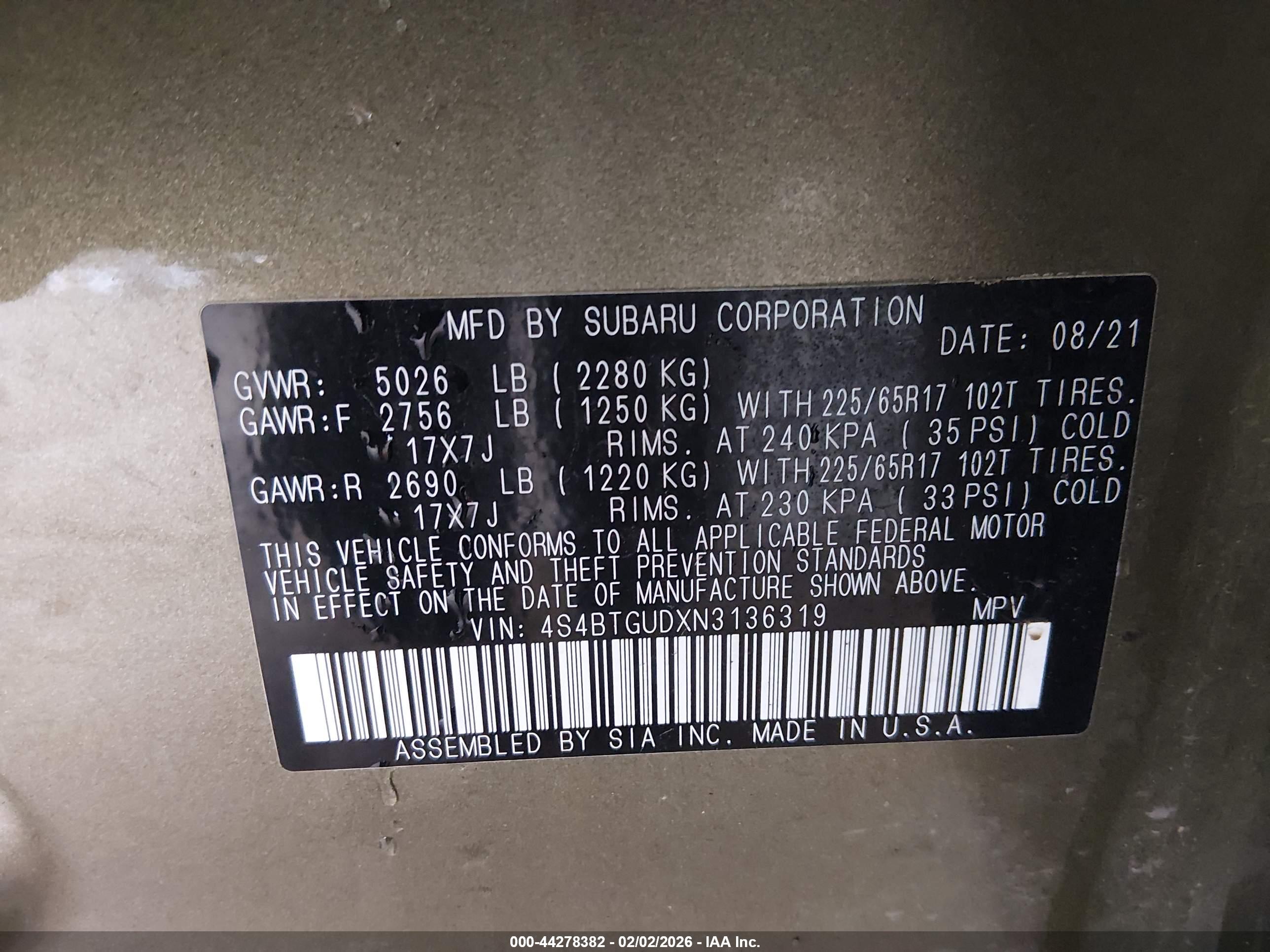 SUBARU OUTBACK image 9