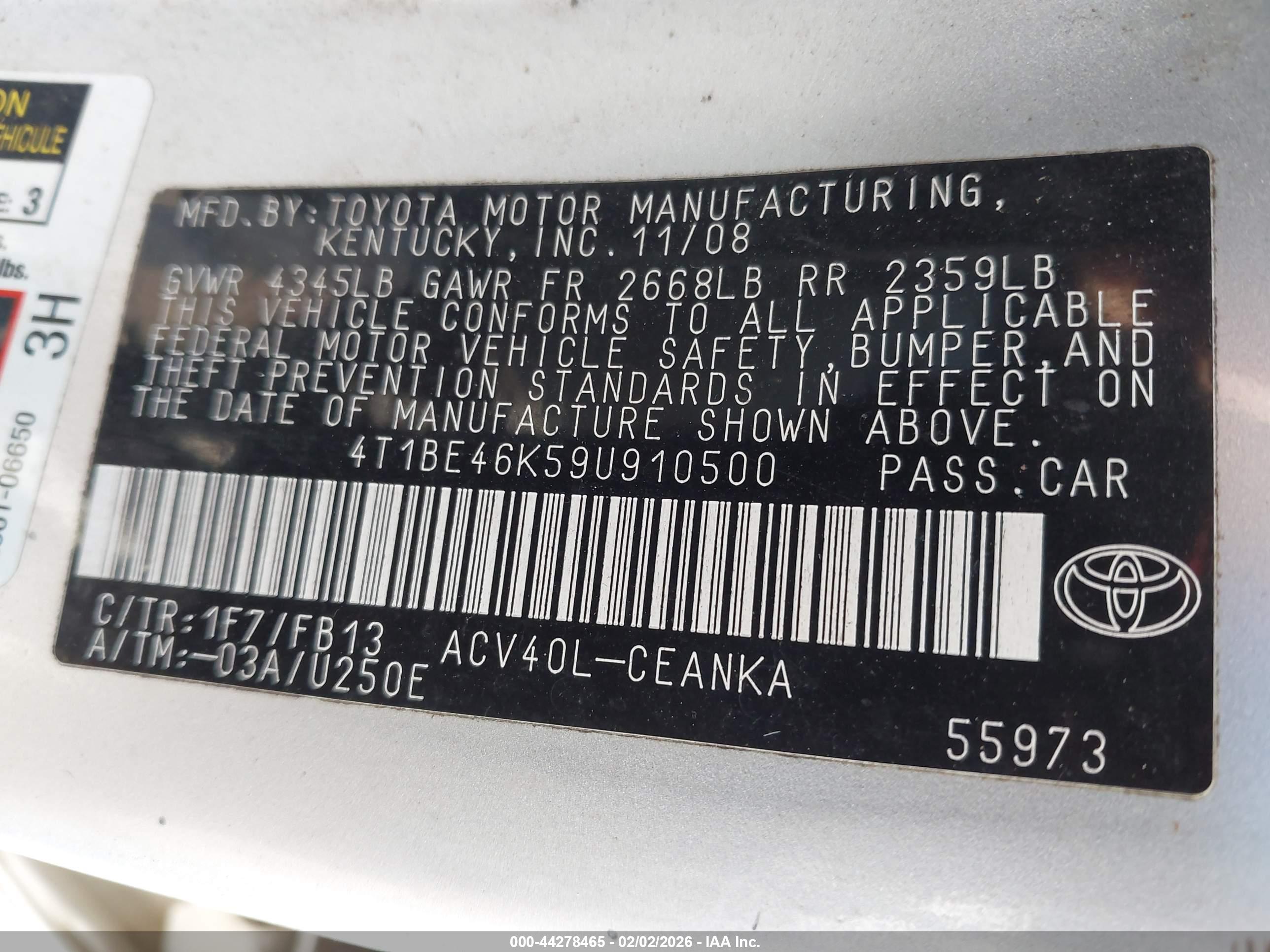 TOYOTA CAMRY image 9