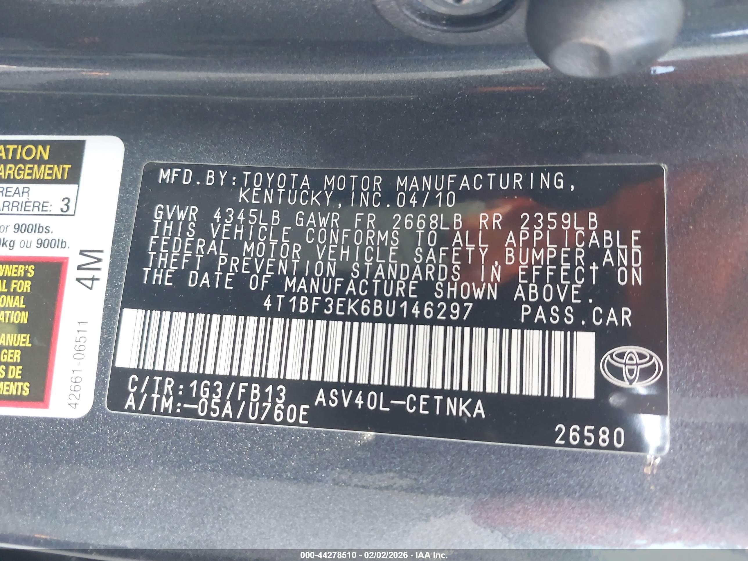 TOYOTA CAMRY image 9
