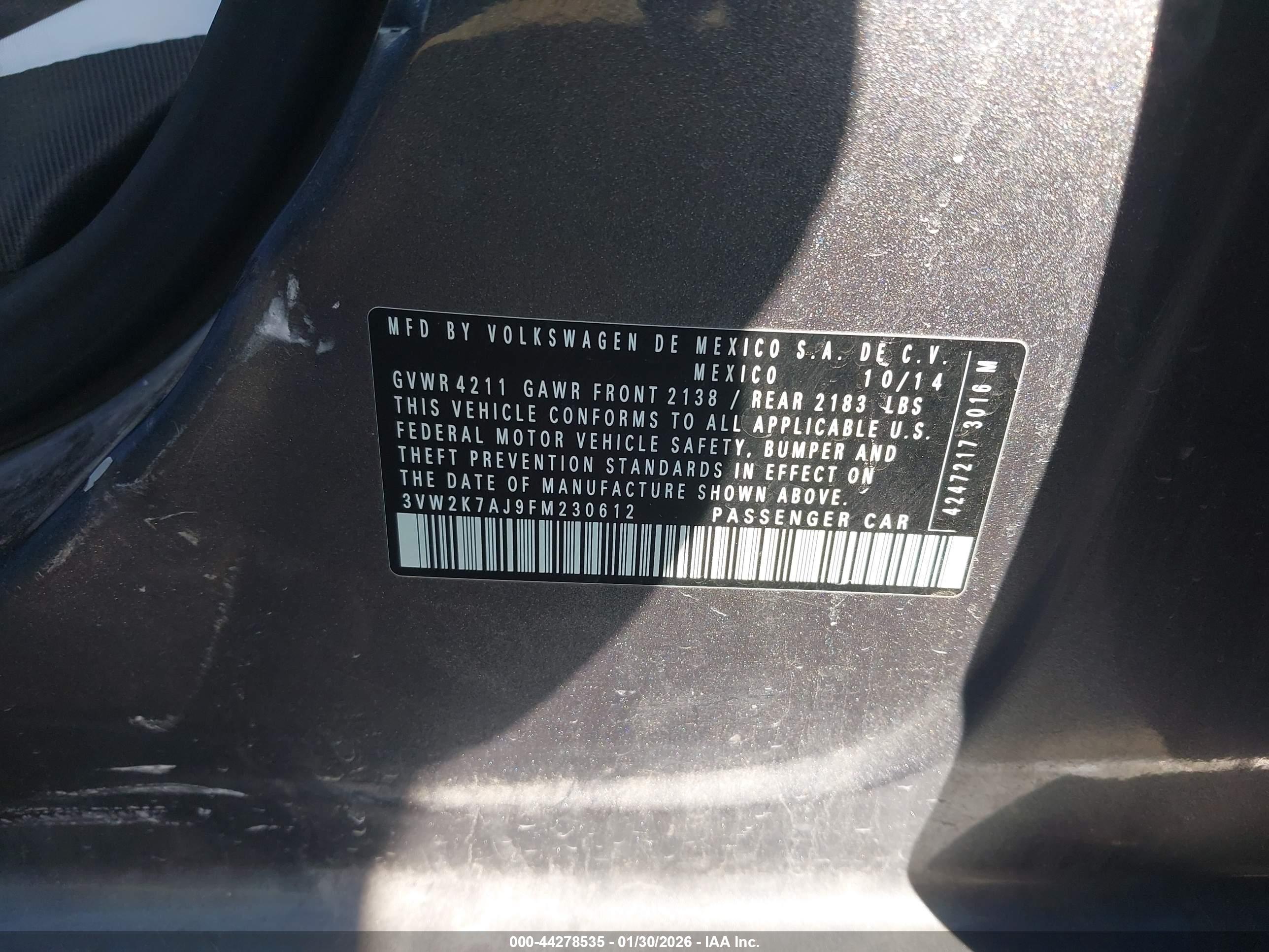 VOLKSWAGEN JETTA image 9