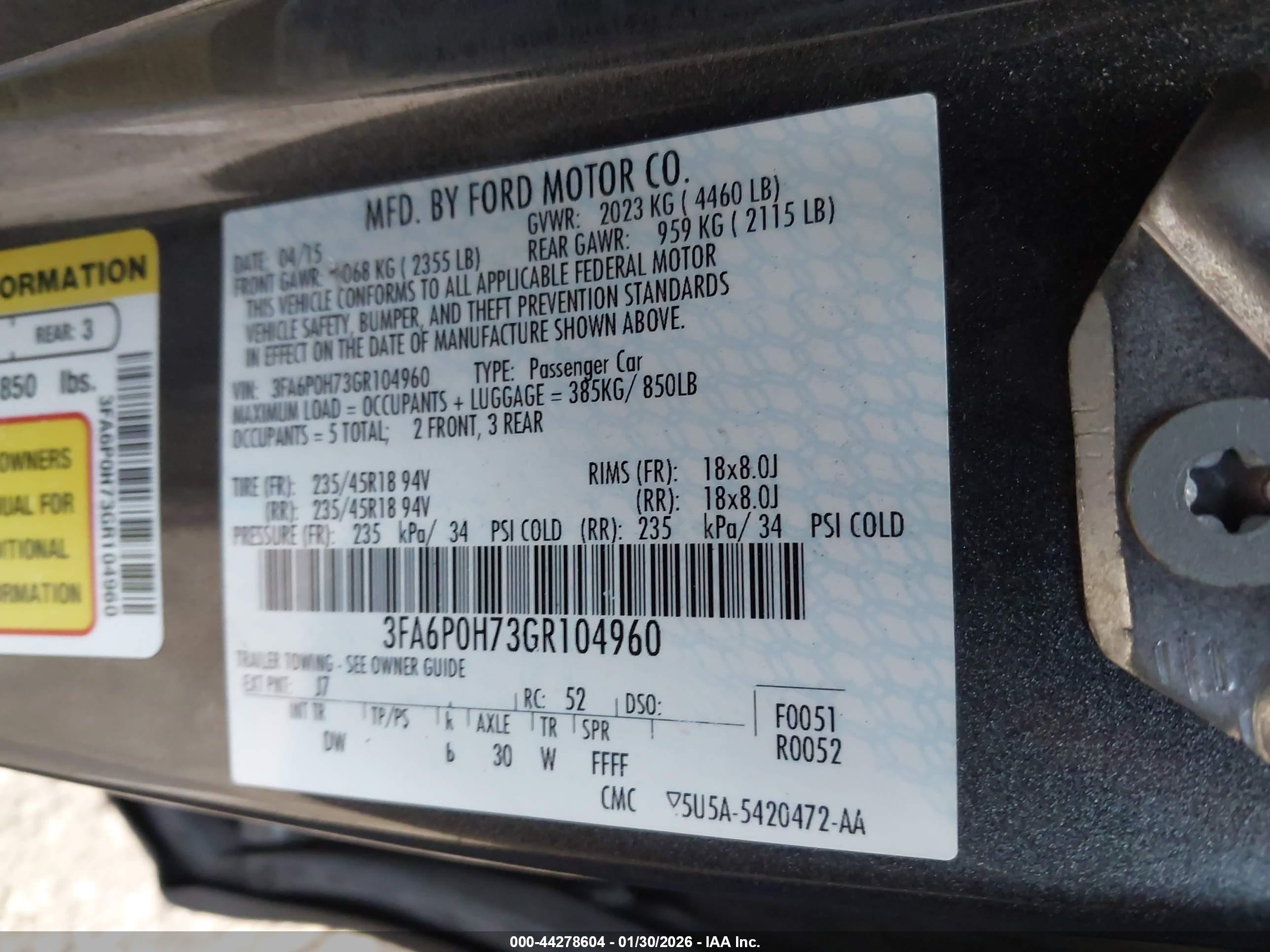 FORD FUSION image 9