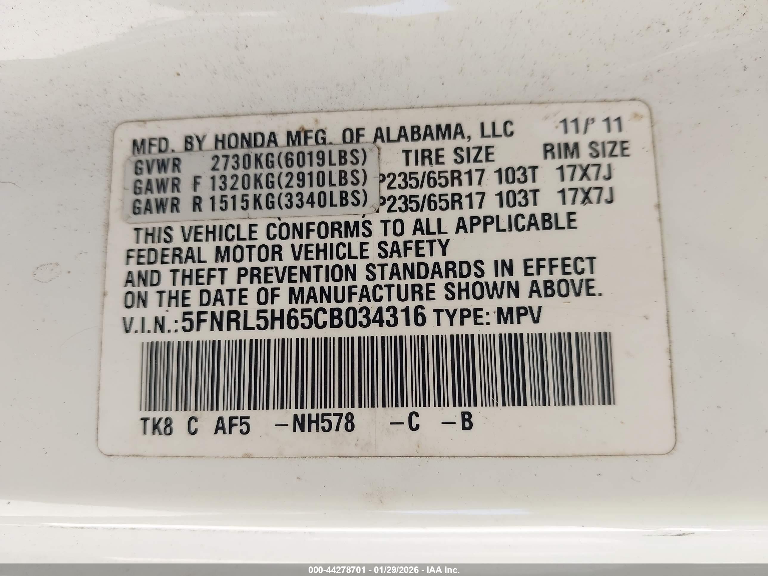 HONDA ODYSSEY image 9