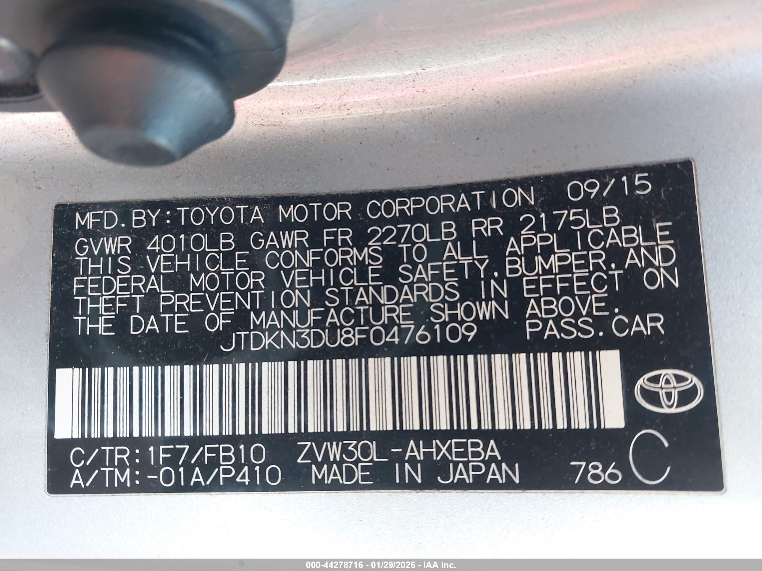 TOYOTA PRIUS image 9