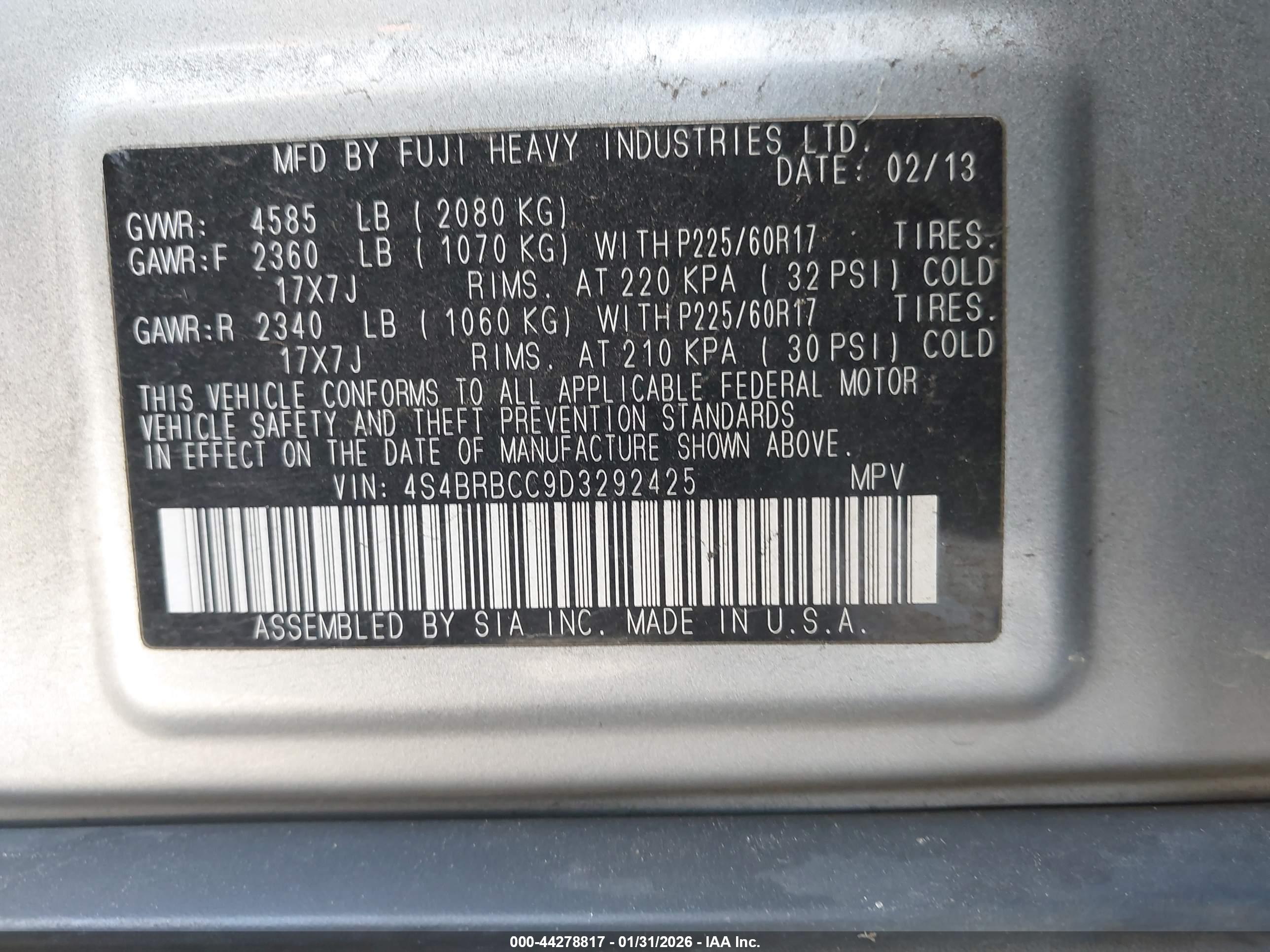 SUBARU OUTBACK image 9