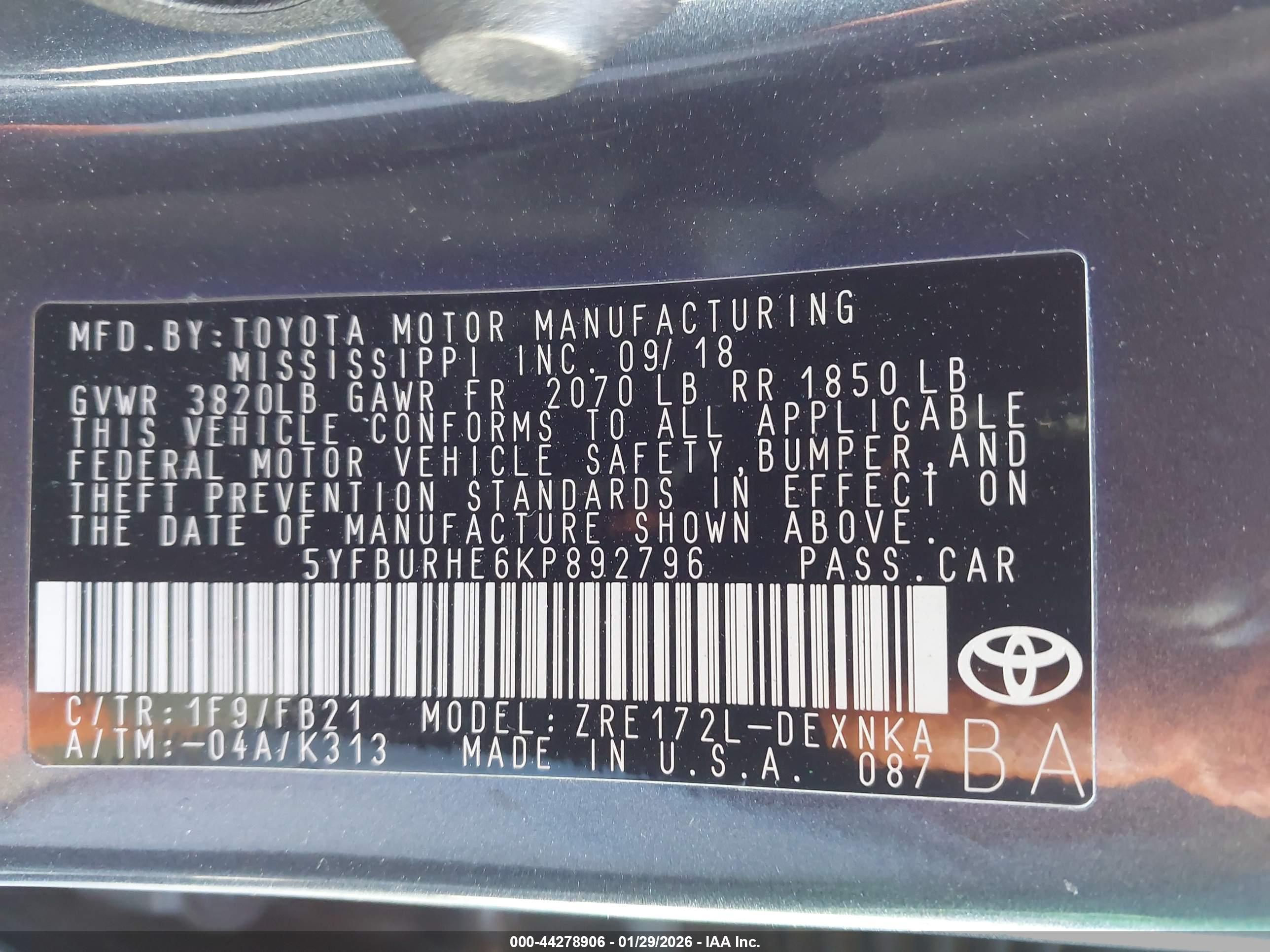 TOYOTA COROLLA image 9