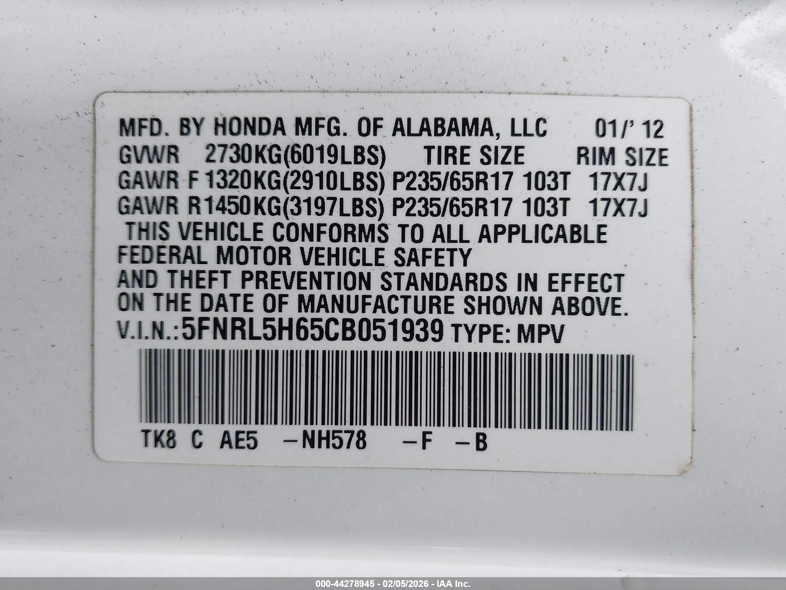 HONDA ODYSSEY image 9