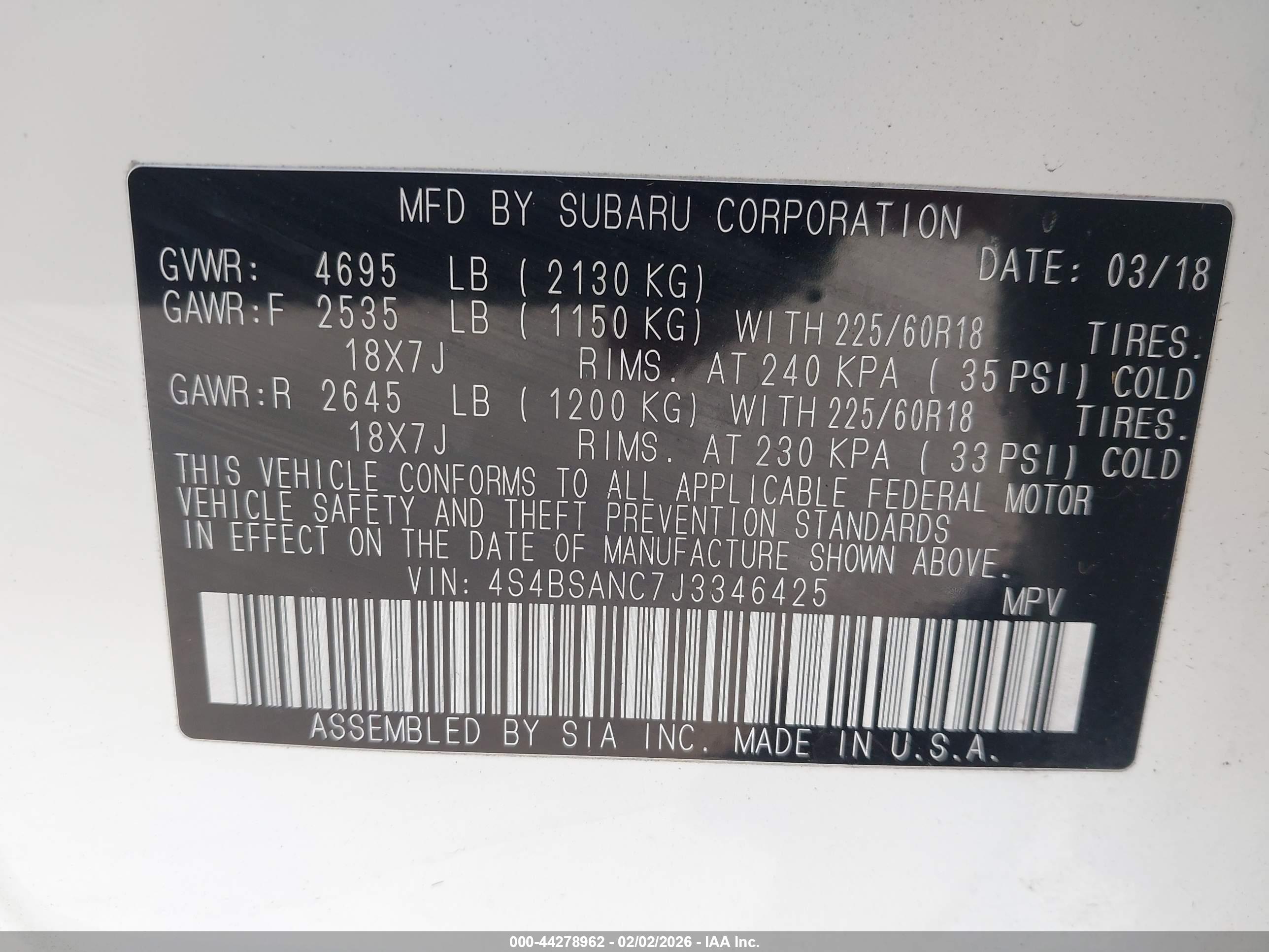SUBARU OUTBACK image 9