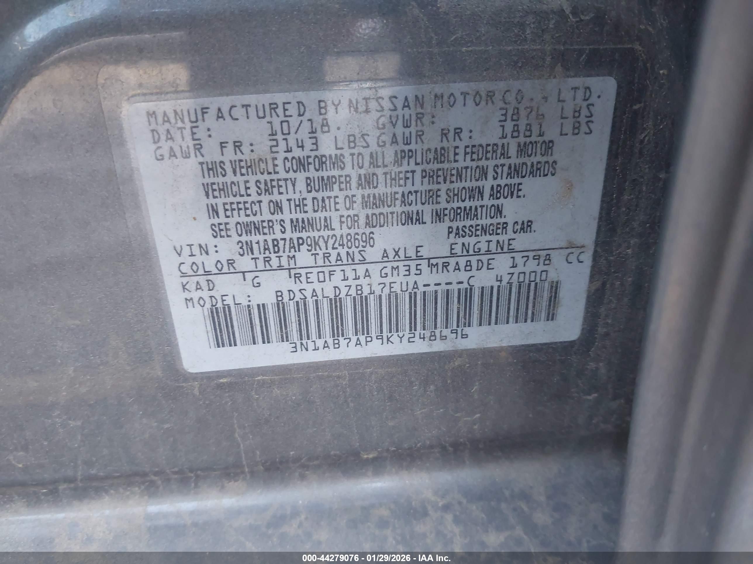 NISSAN SENTRA image 9