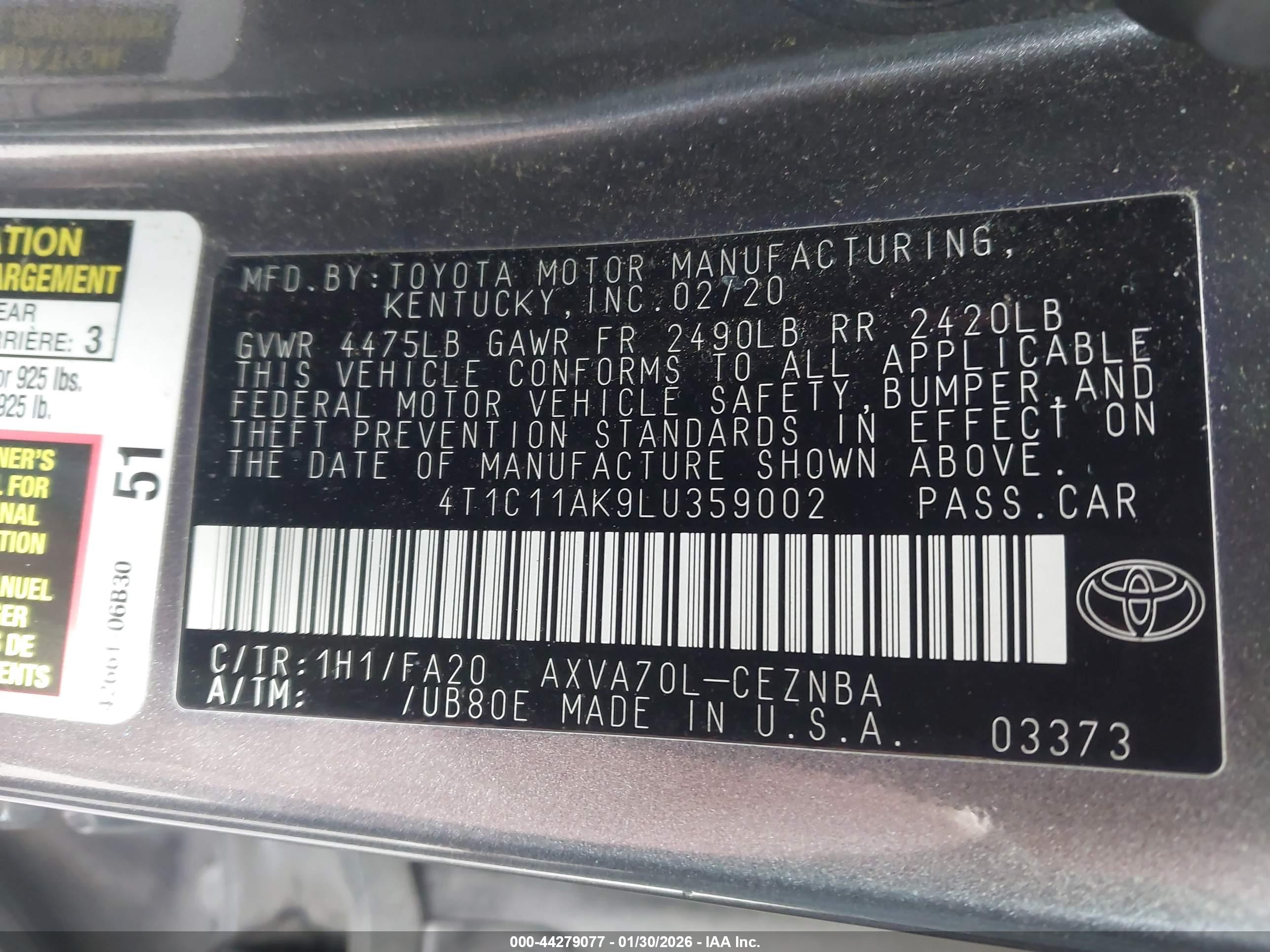 TOYOTA CAMRY image 9