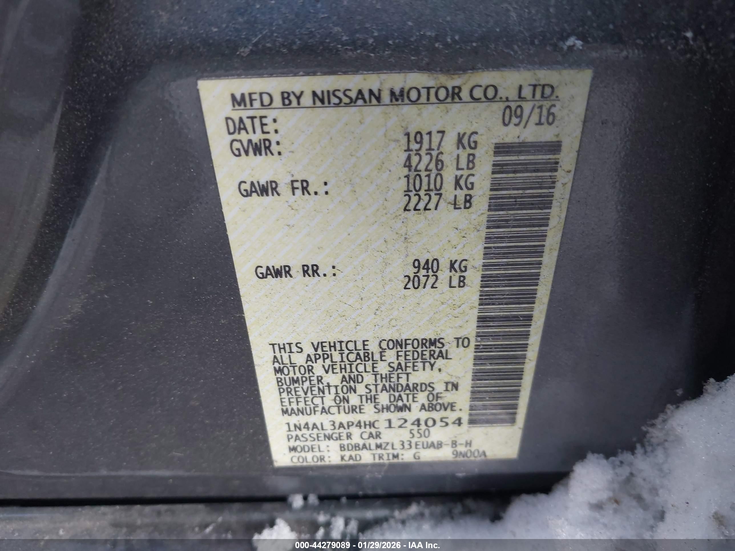NISSAN ALTIMA image 9