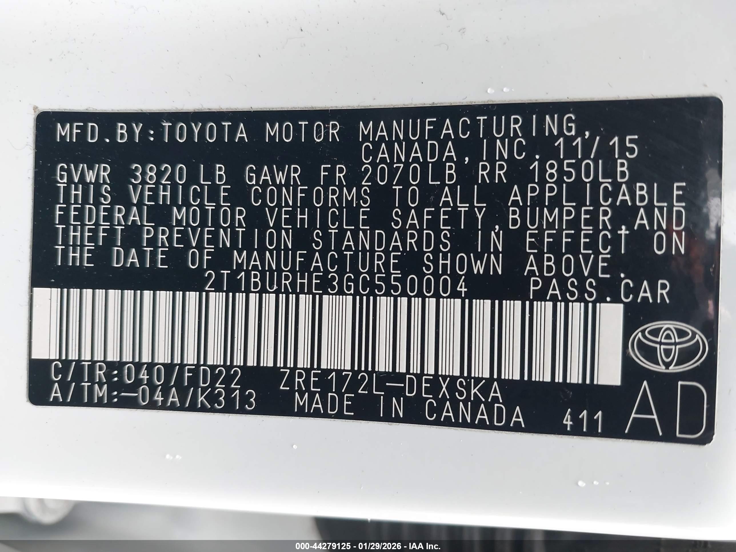 TOYOTA COROLLA image 9