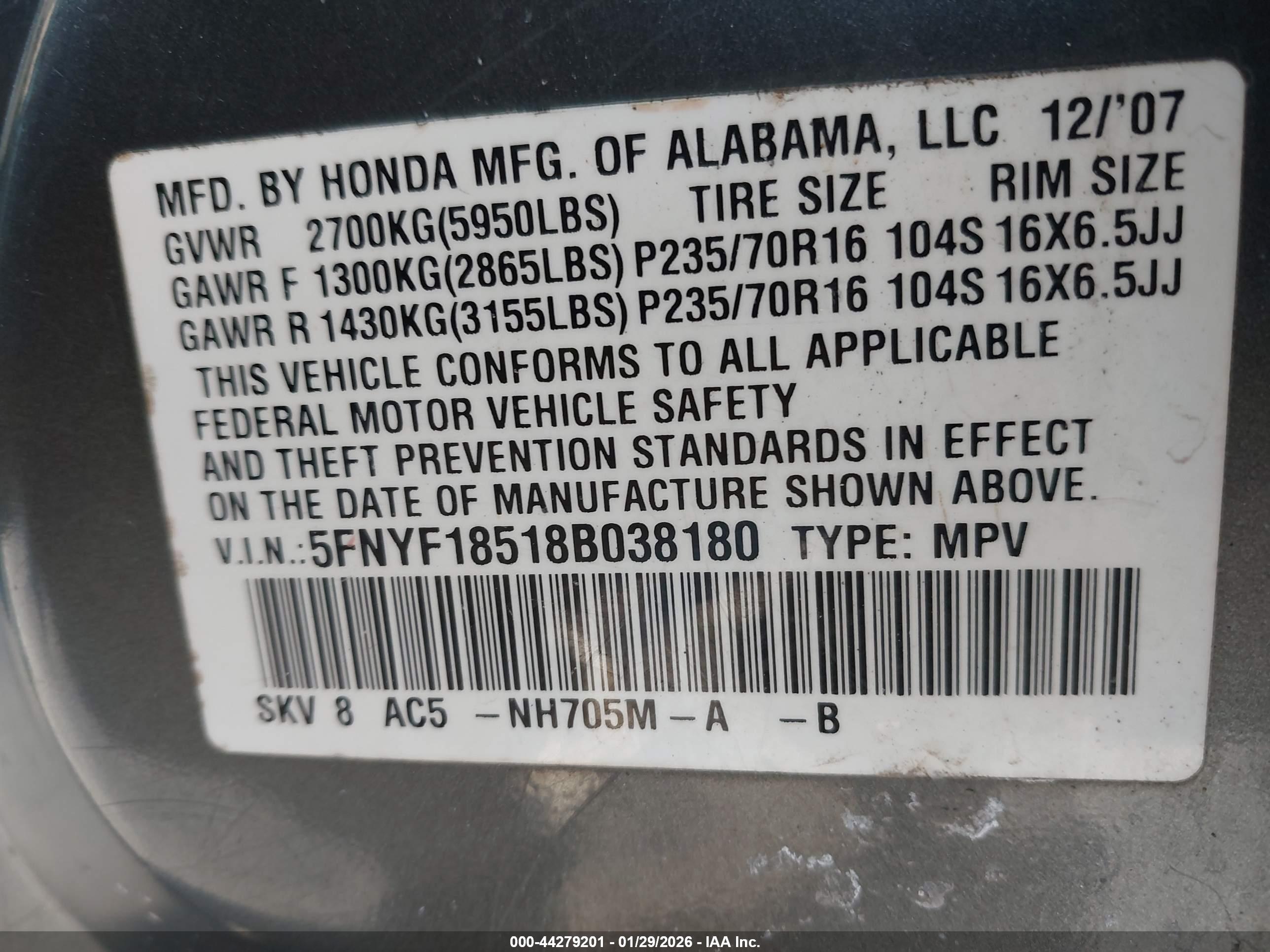 HONDA PILOT image 9