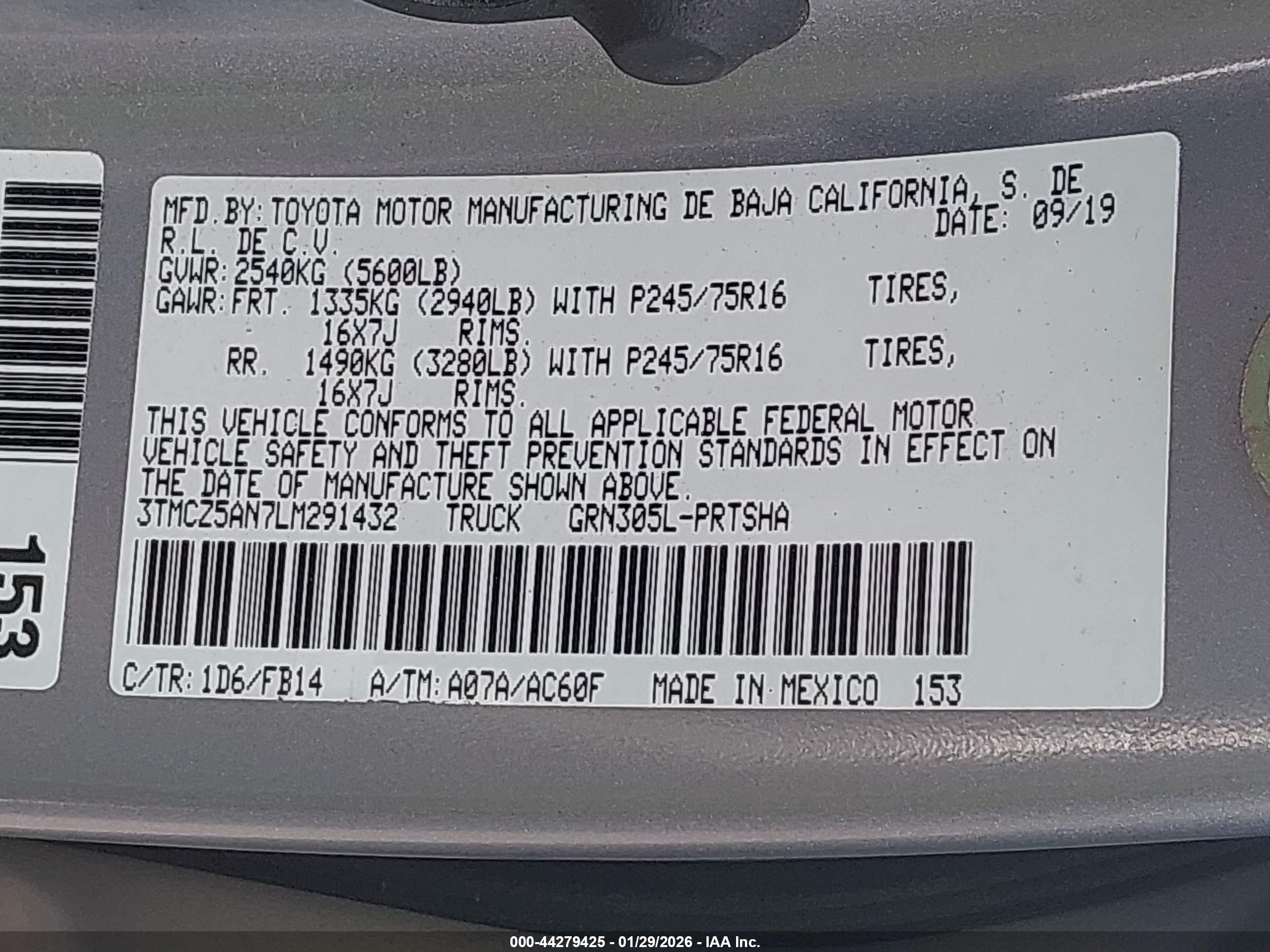TOYOTA TACOMA image 9
