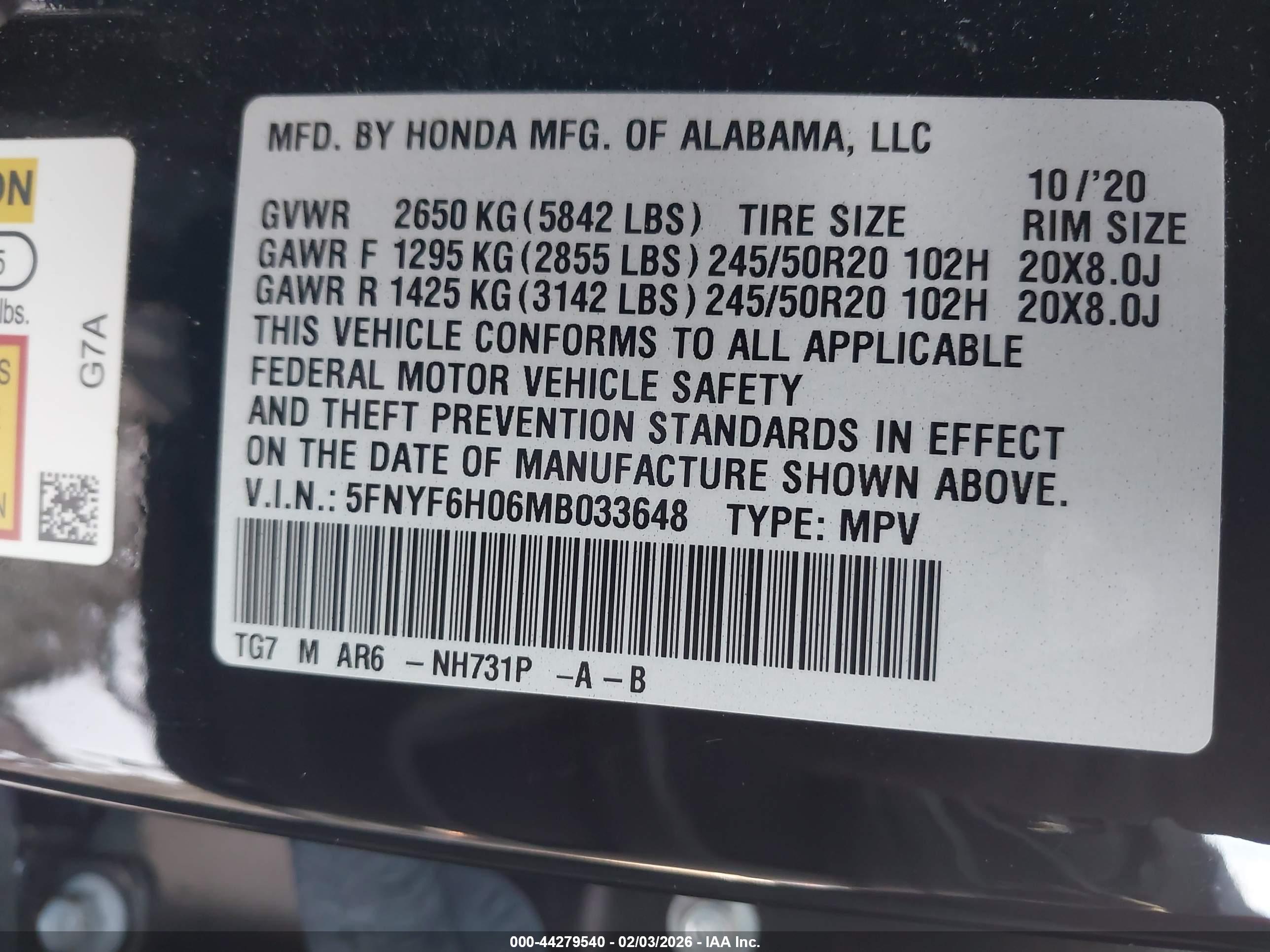 HONDA PILOT image 9
