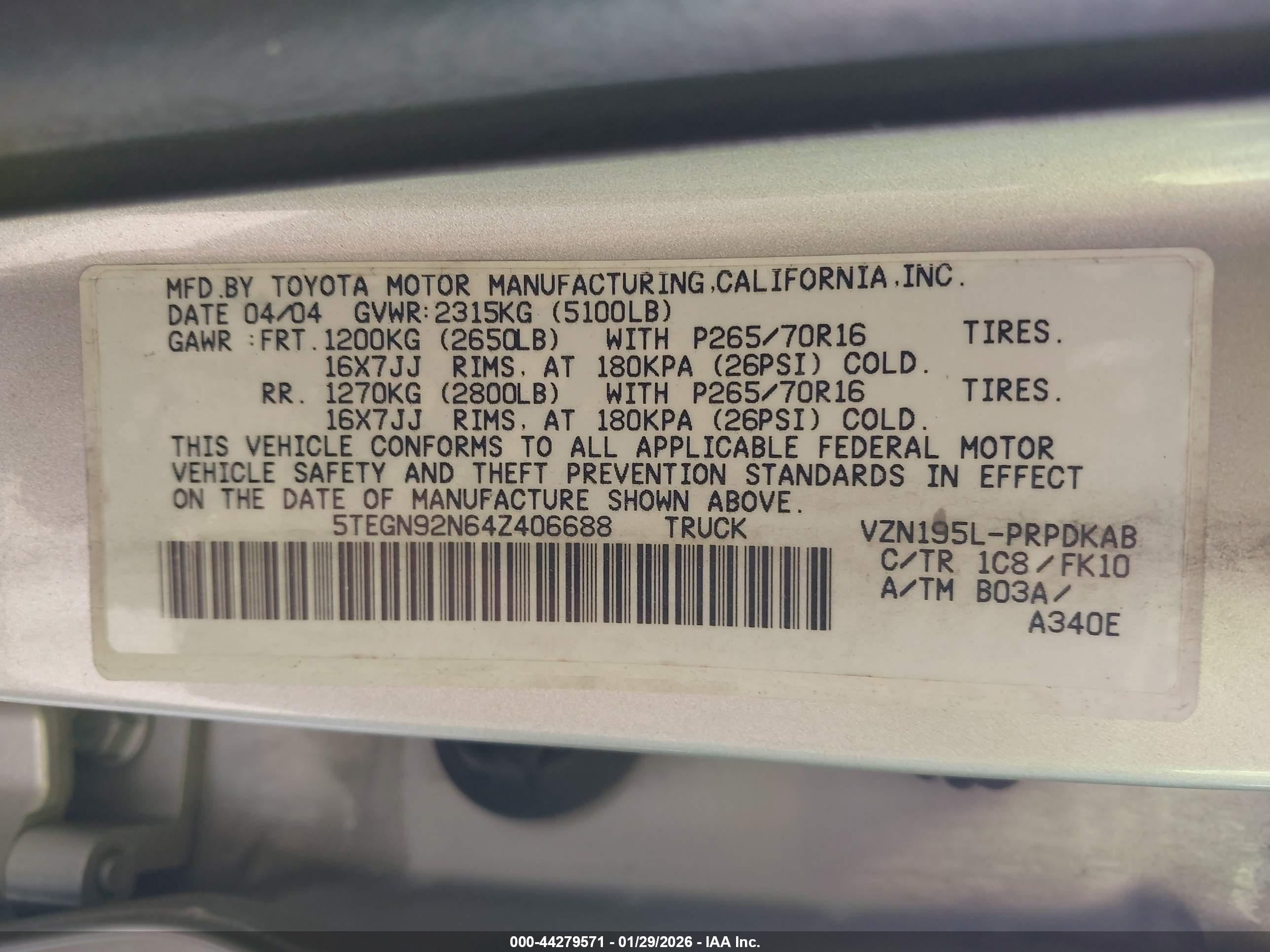 TOYOTA TACOMA image 9