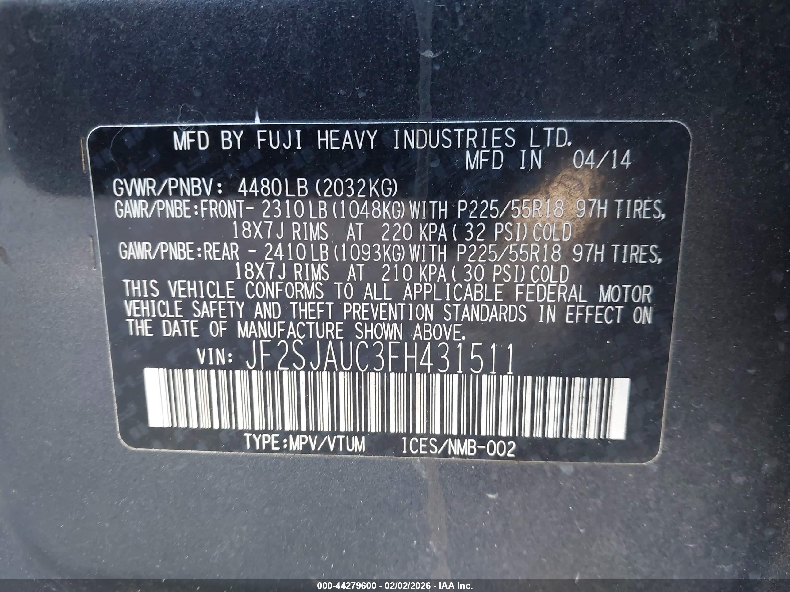 SUBARU FORESTER image 9