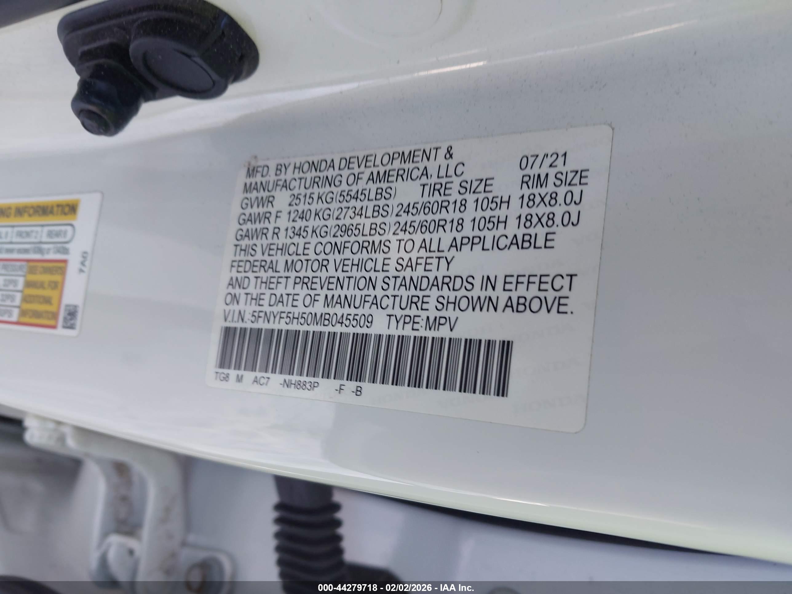 HONDA PILOT image 9
