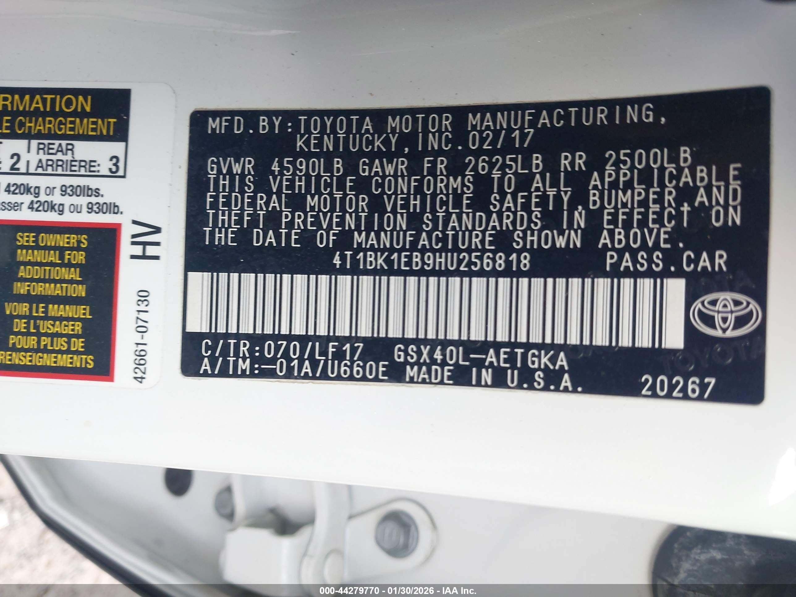 TOYOTA AVALON image 9
