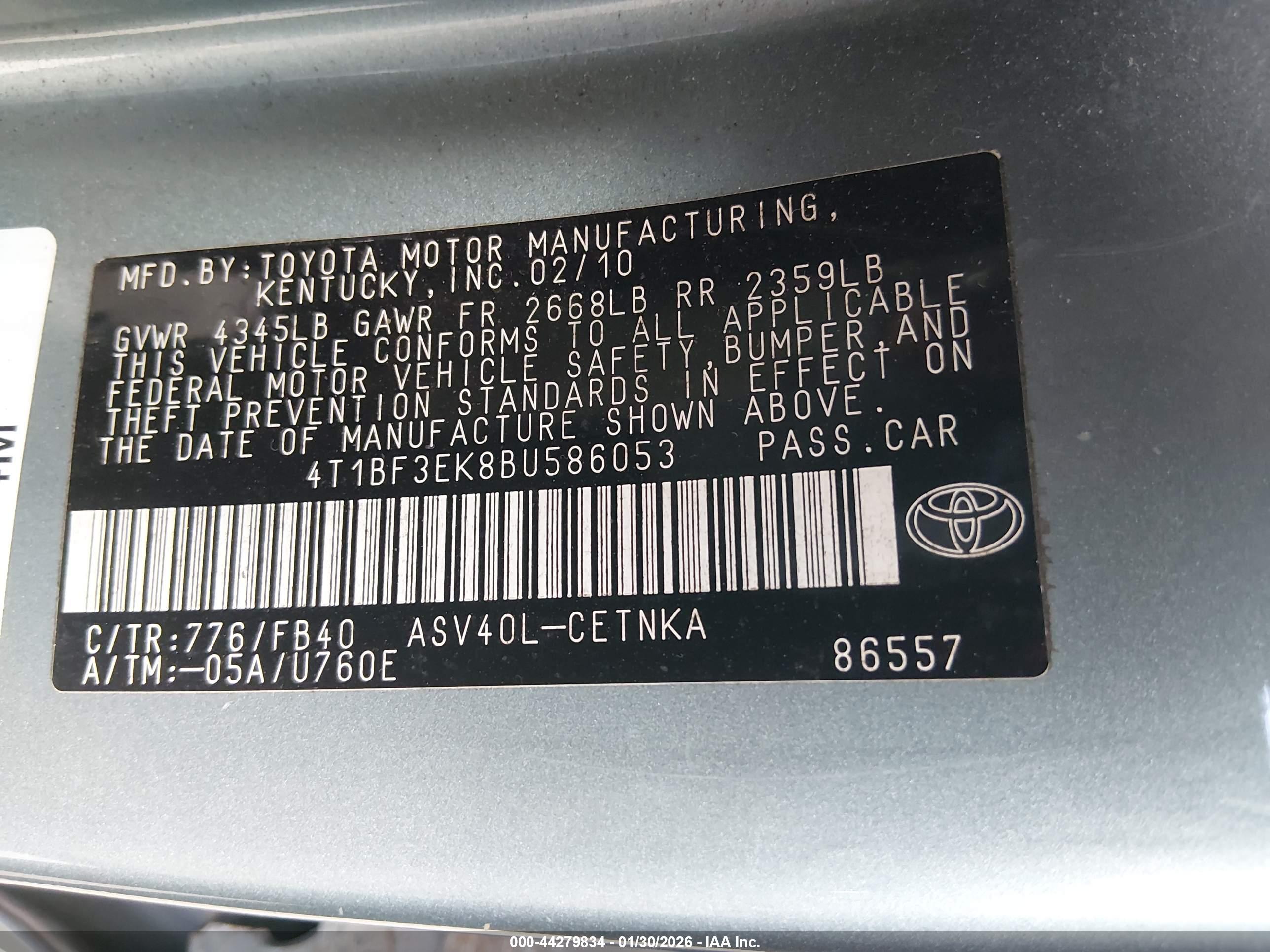 TOYOTA CAMRY image 9