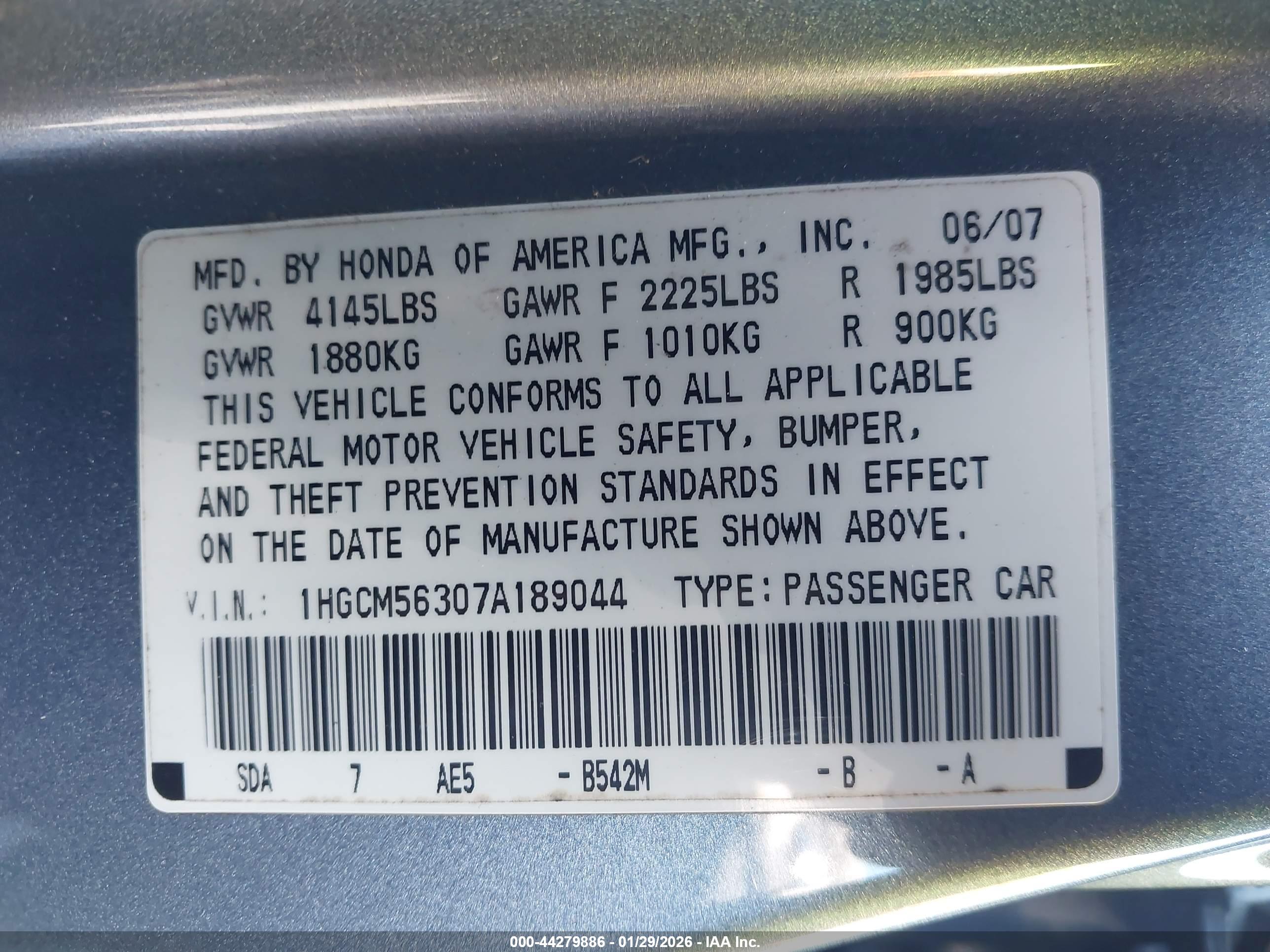 HONDA ACCORD image 9