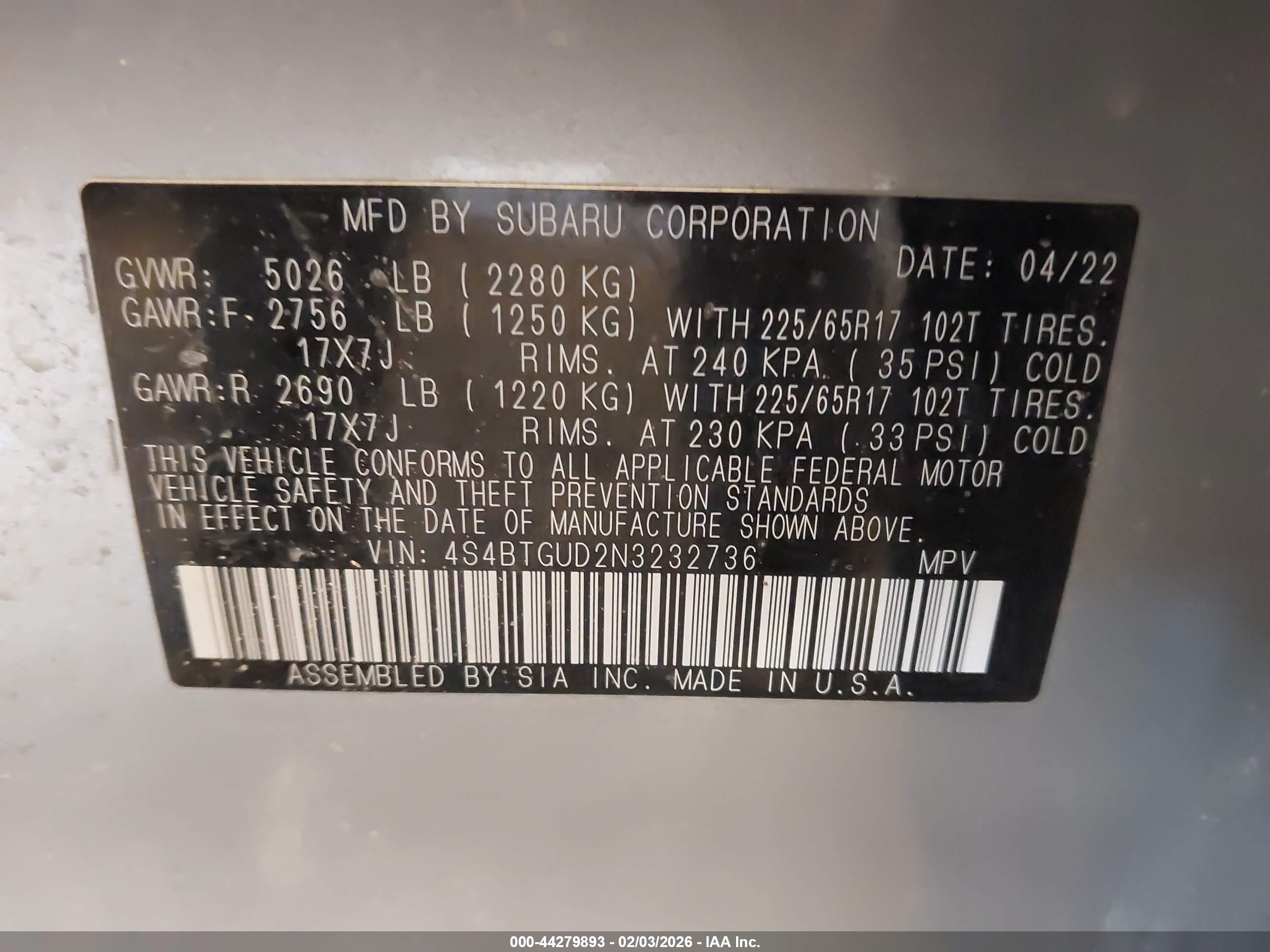 SUBARU OUTBACK image 9