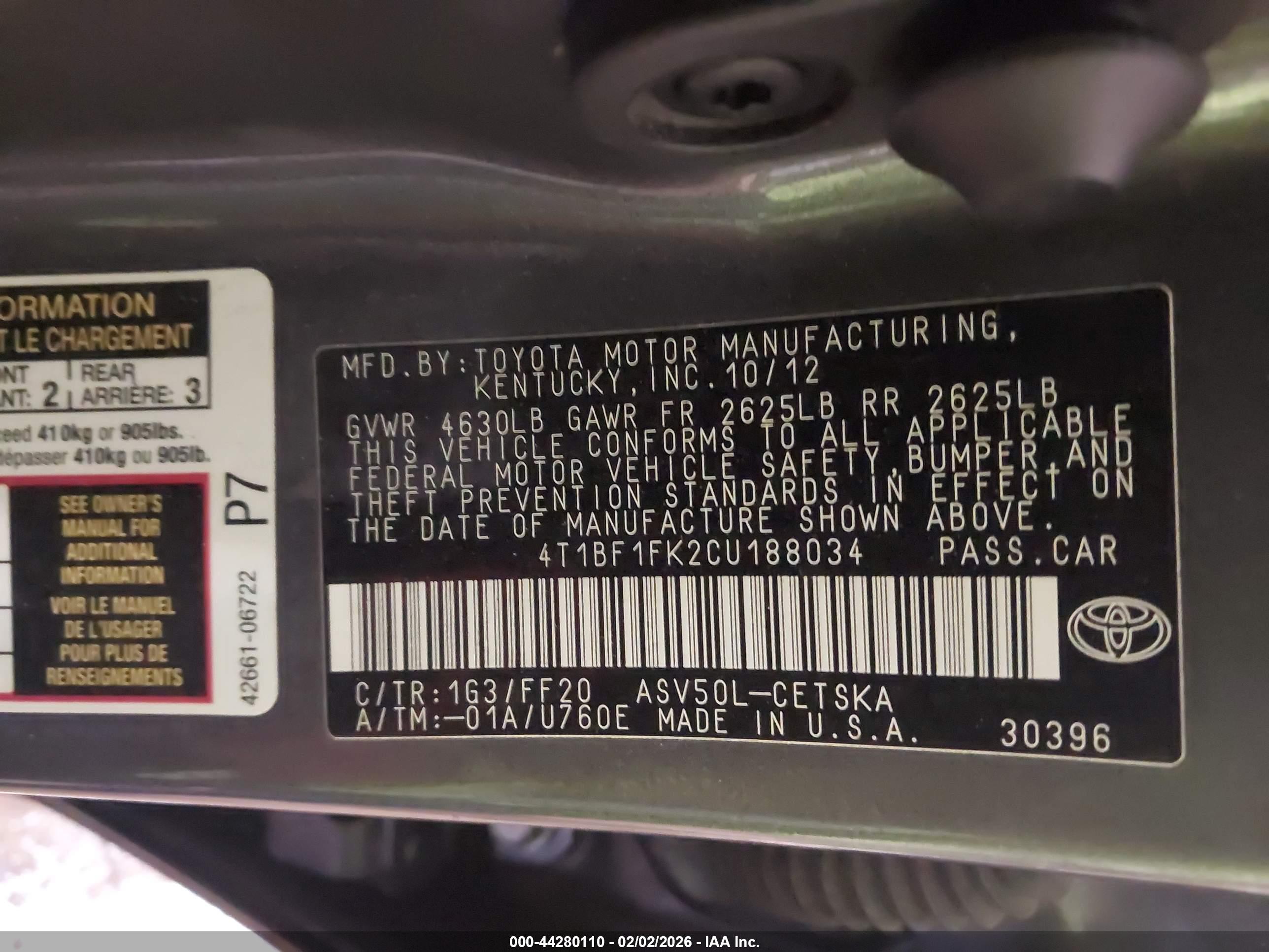 TOYOTA CAMRY image 9