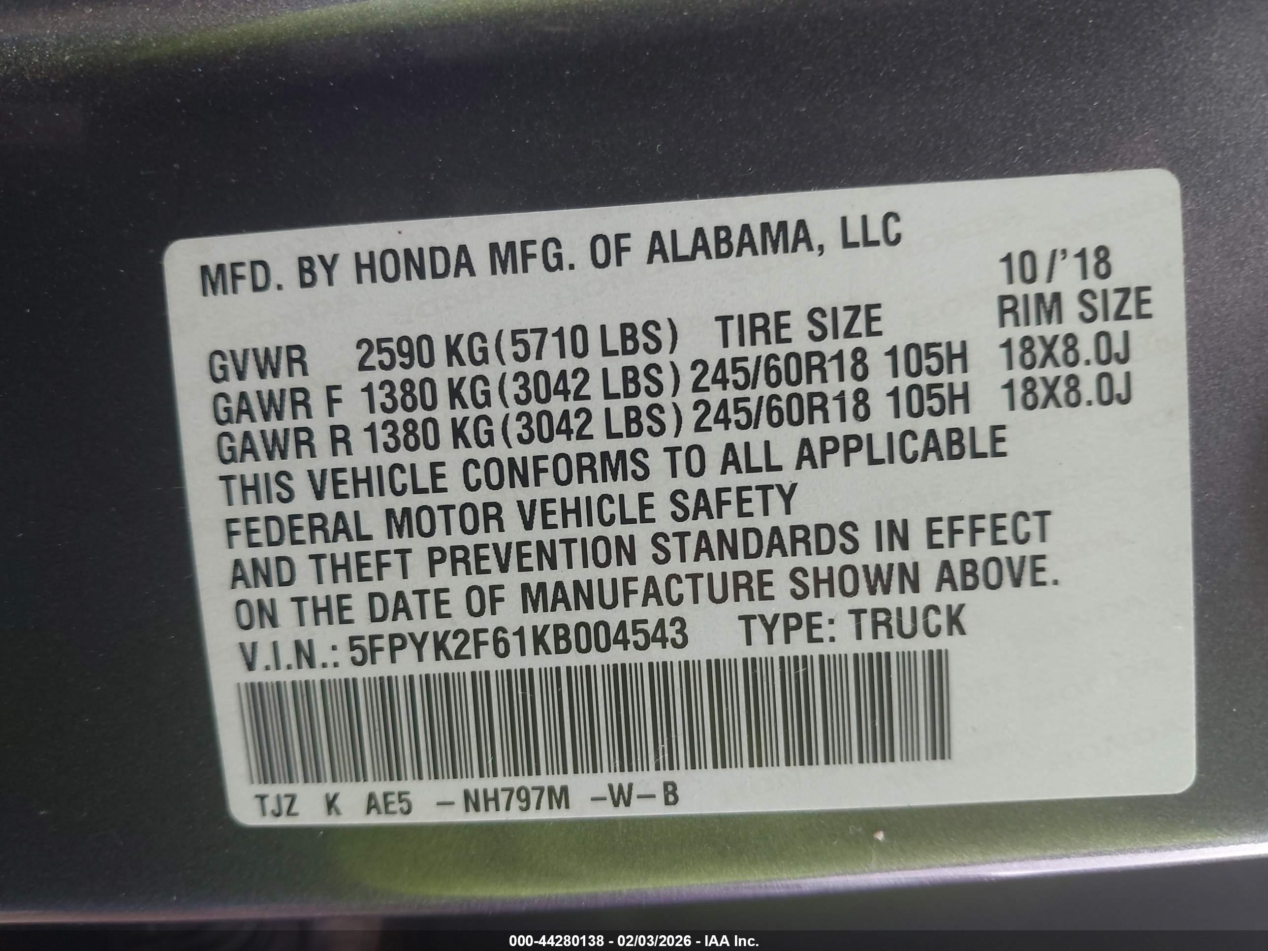 HONDA RIDGELINE image 9