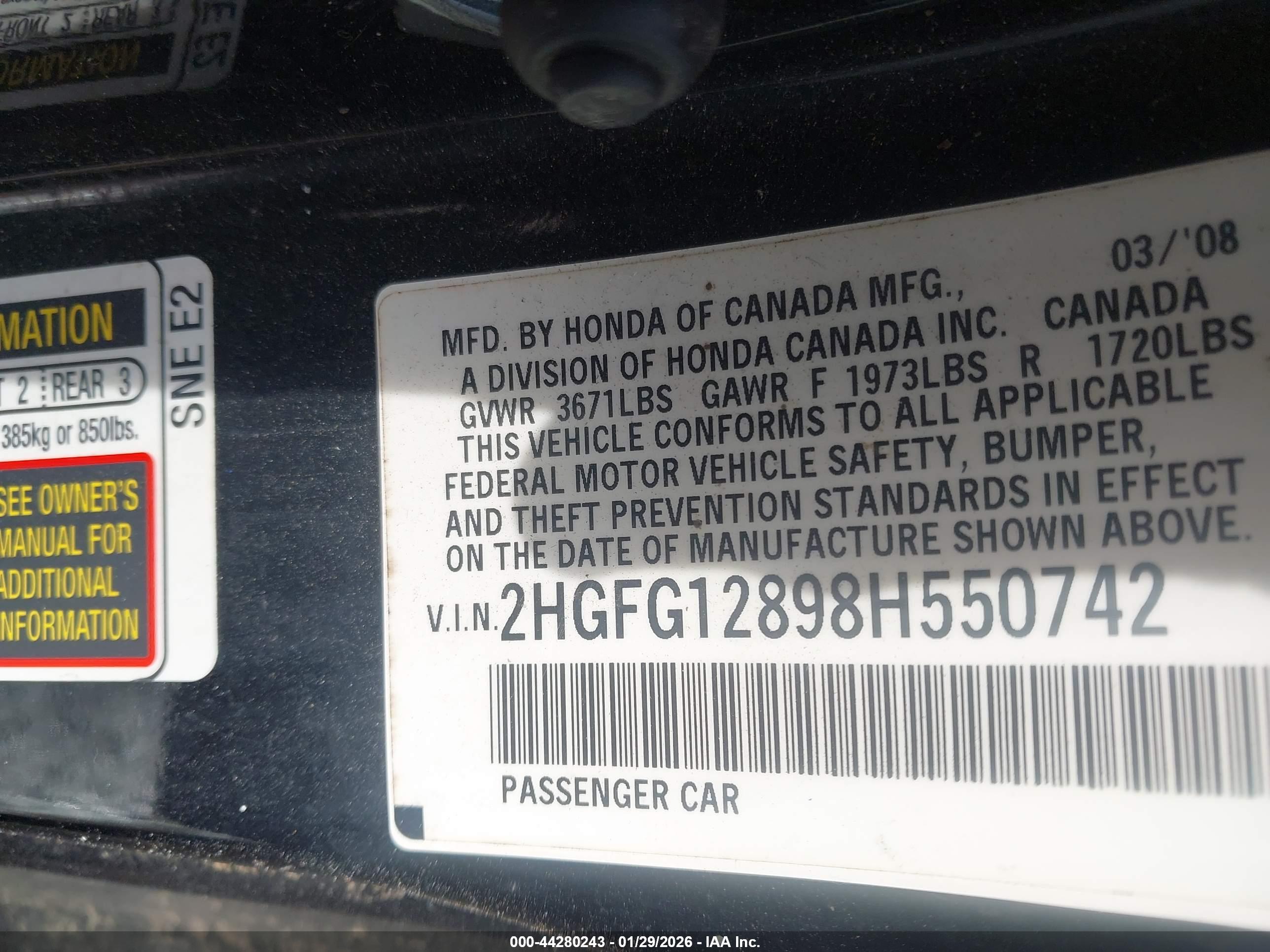 HONDA CIVIC image 9