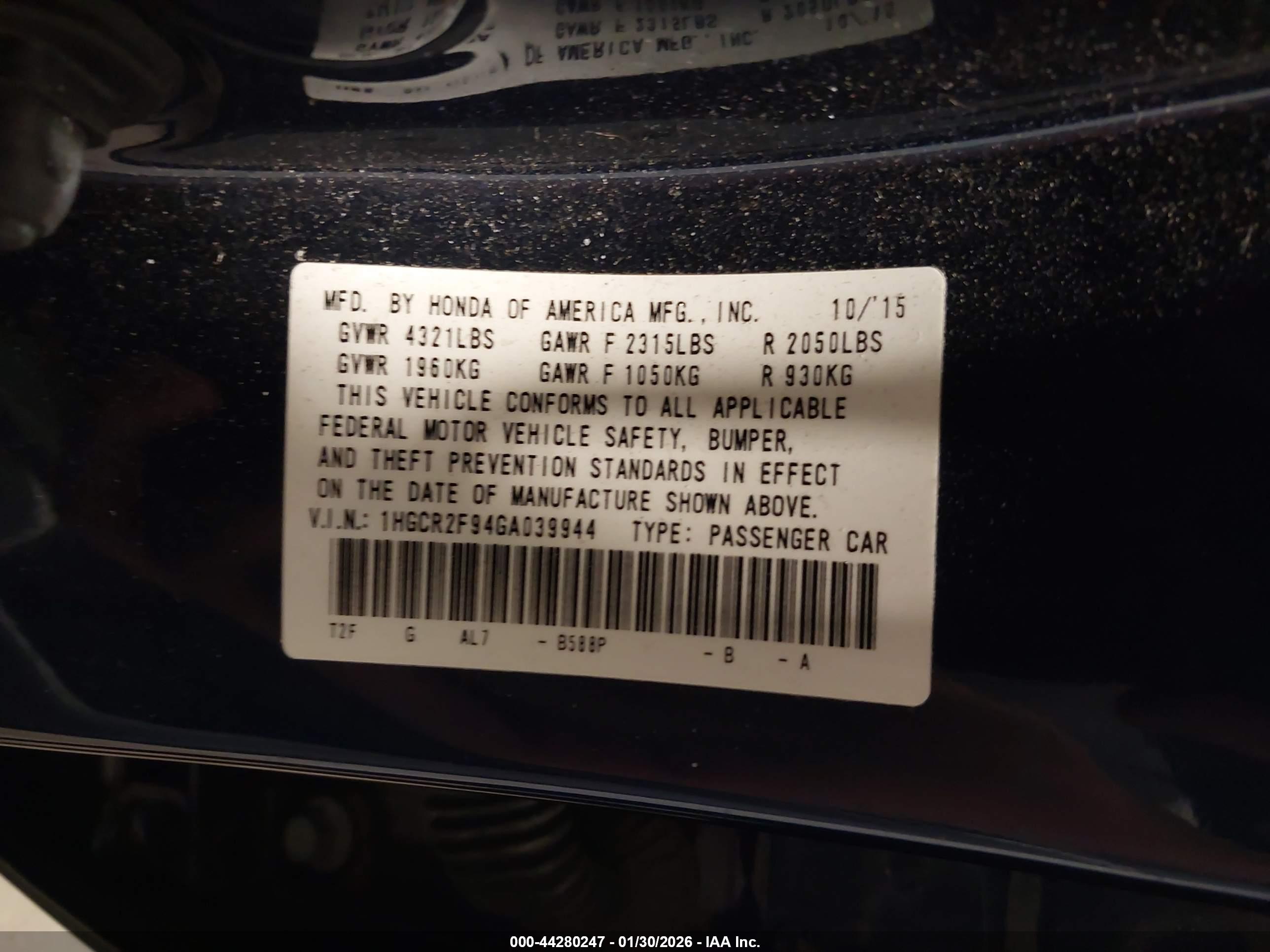 HONDA ACCORD image 9