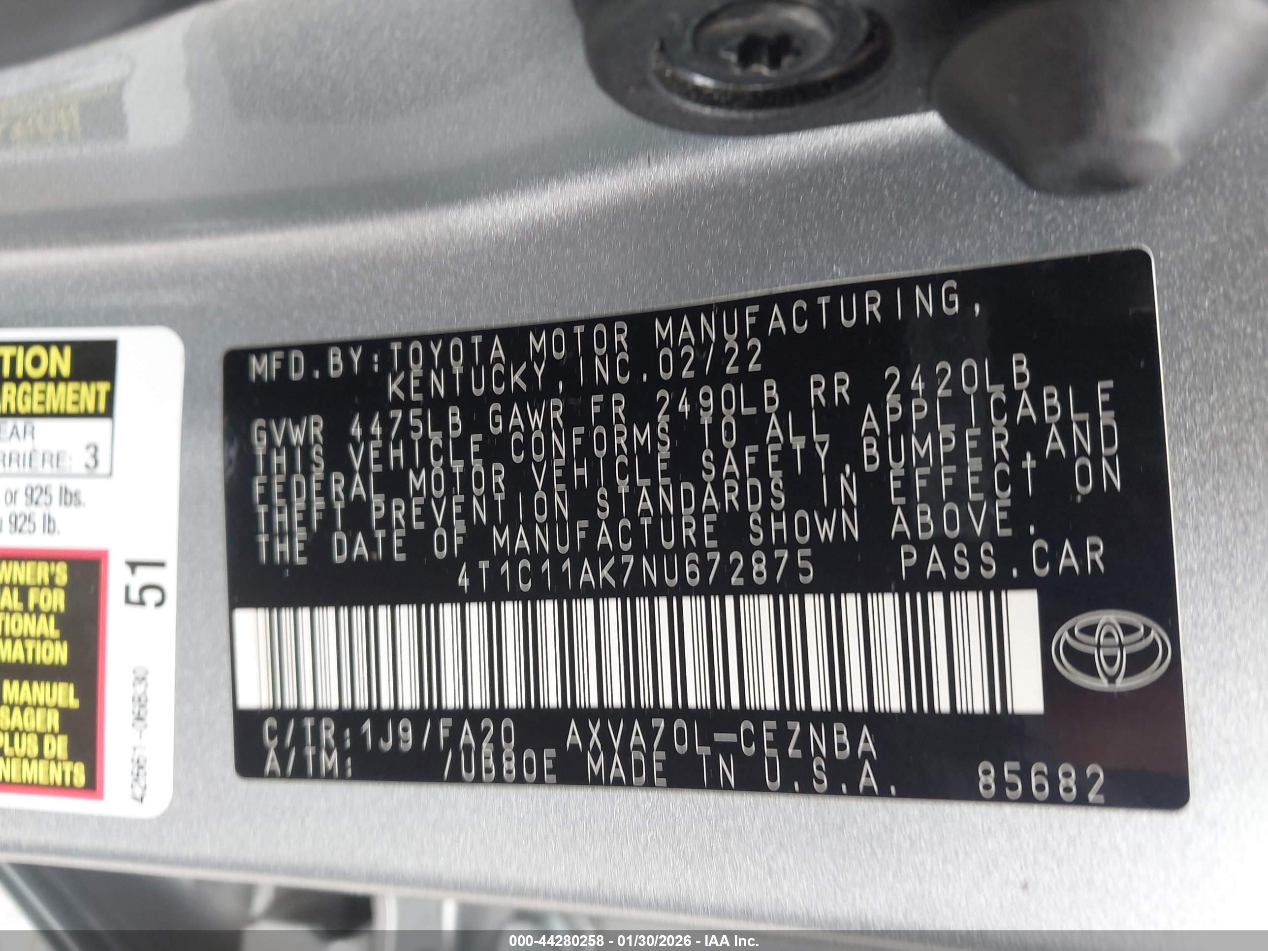 TOYOTA CAMRY image 9
