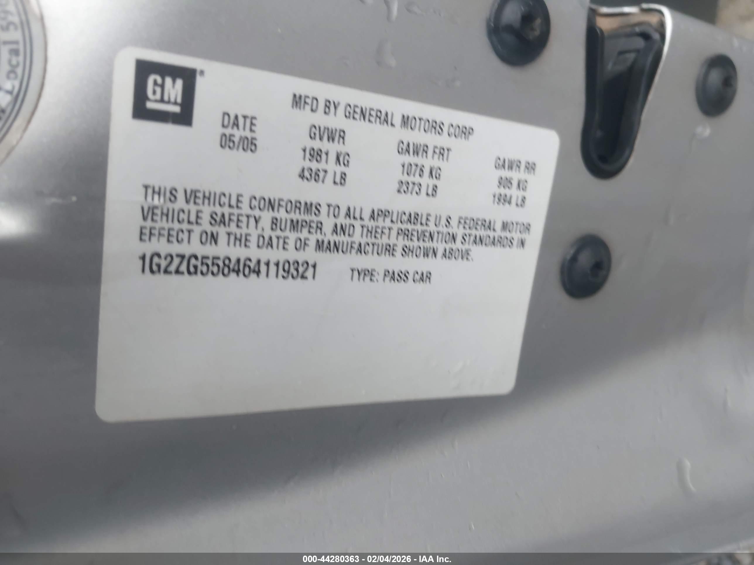 PONTIAC G6 image 9