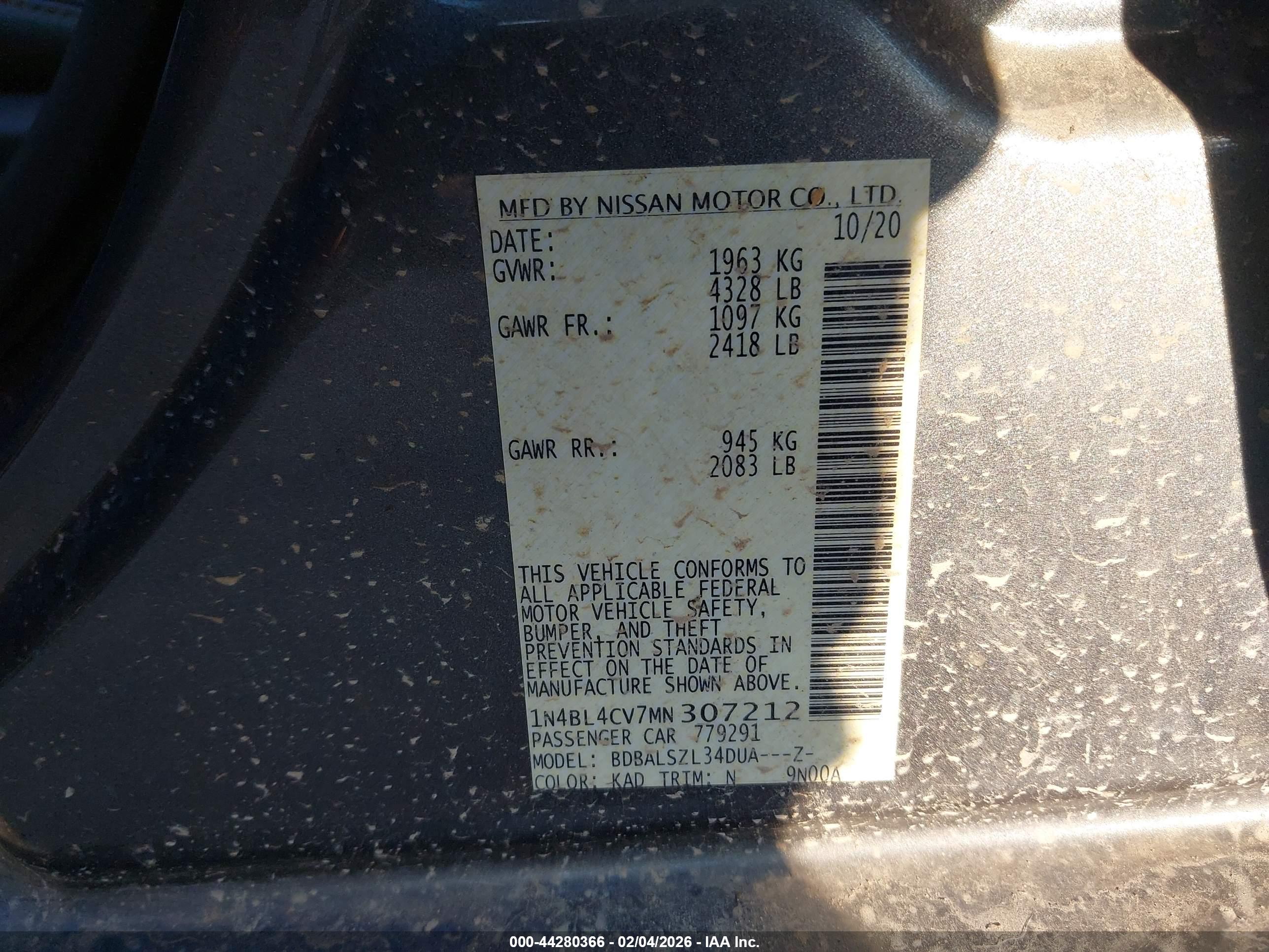 NISSAN ALTIMA image 9