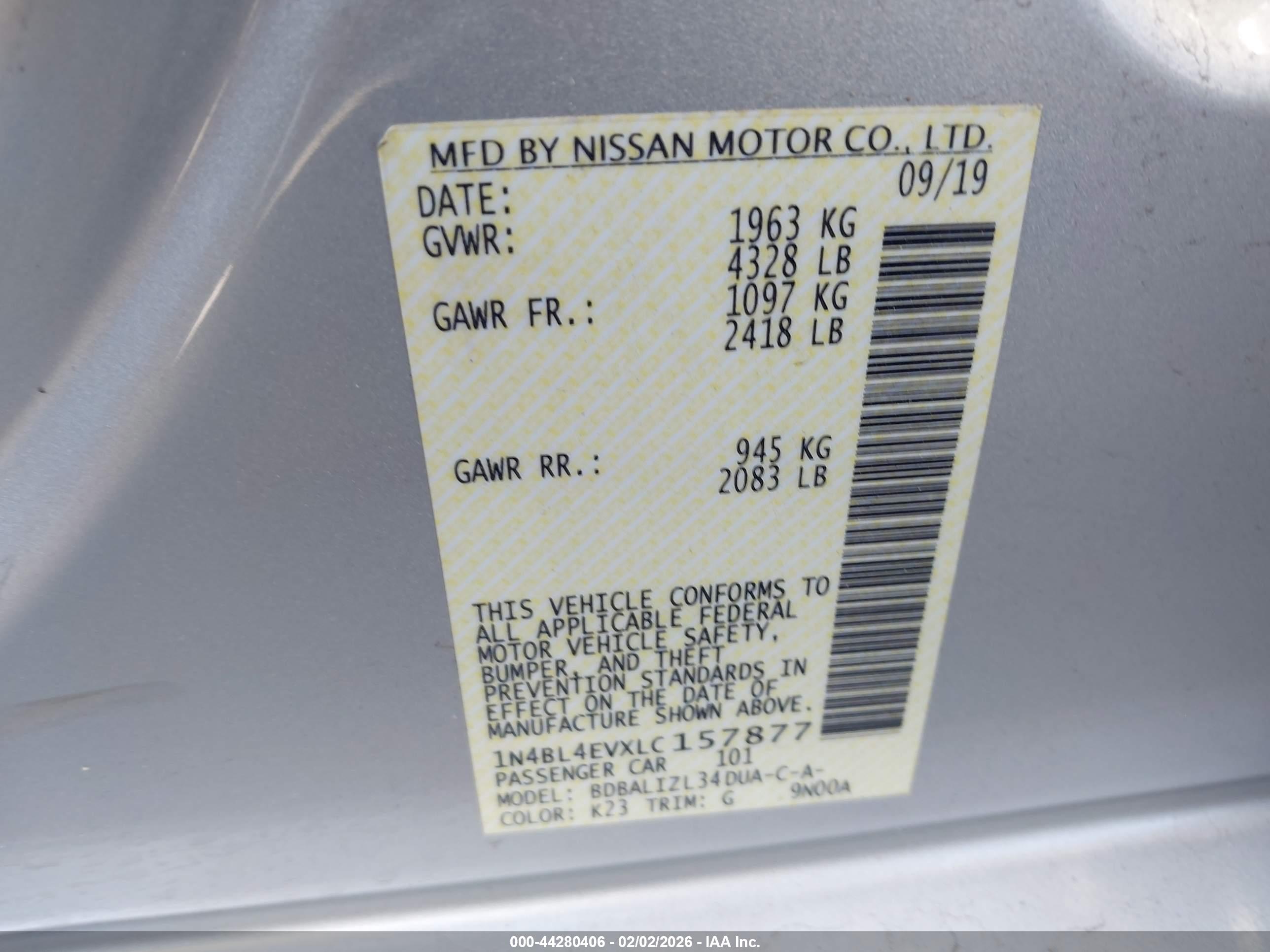 NISSAN ALTIMA image 9