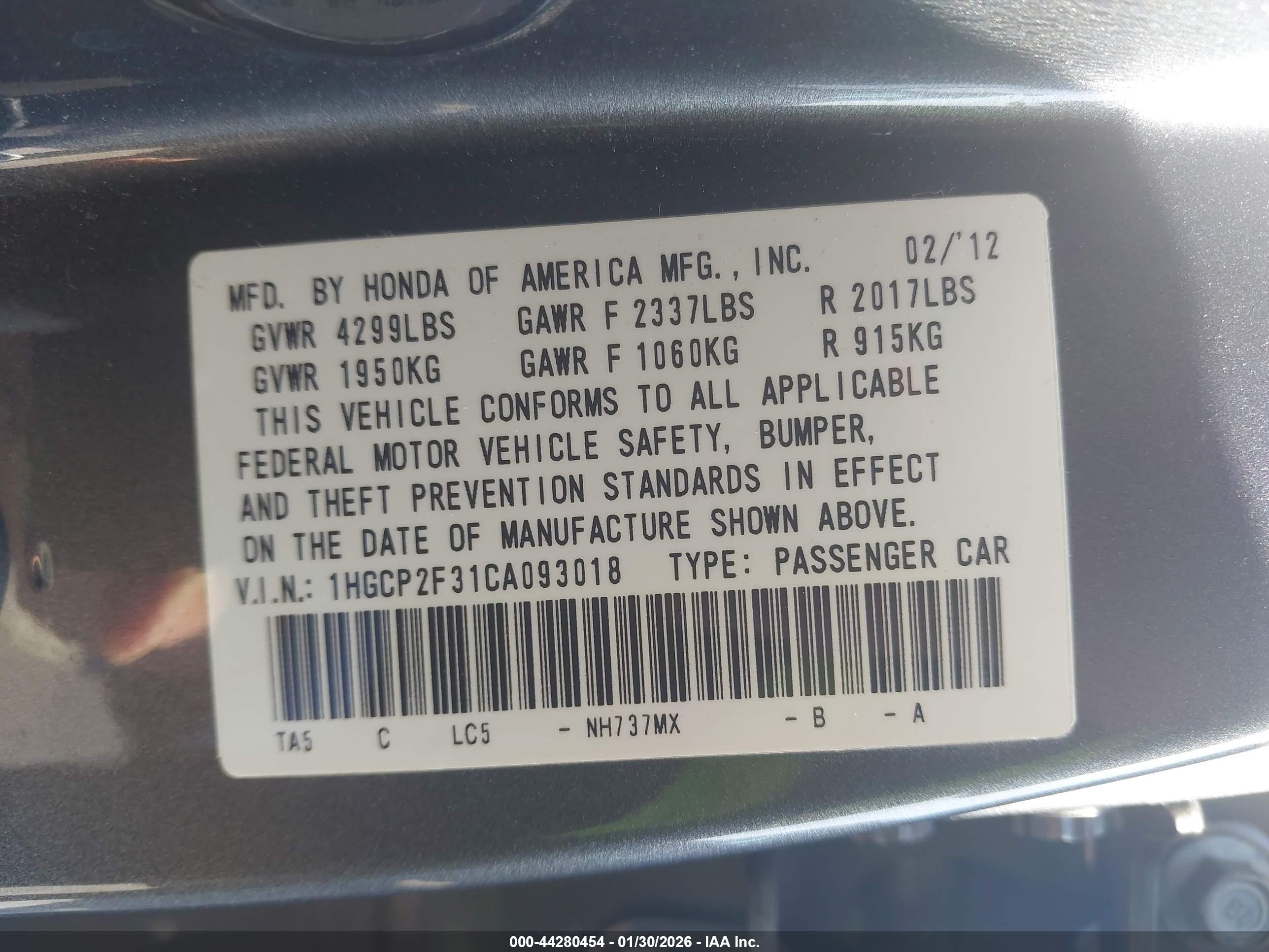 HONDA ACCORD image 9