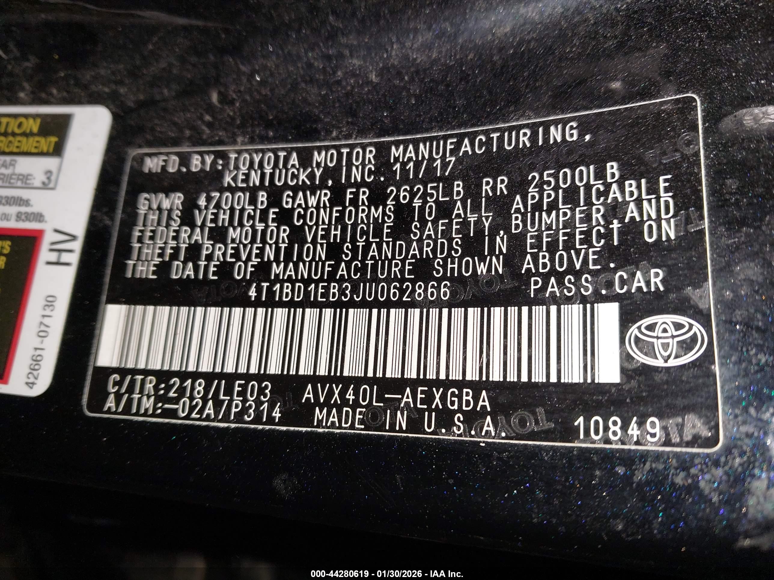 TOYOTA AVALON image 9