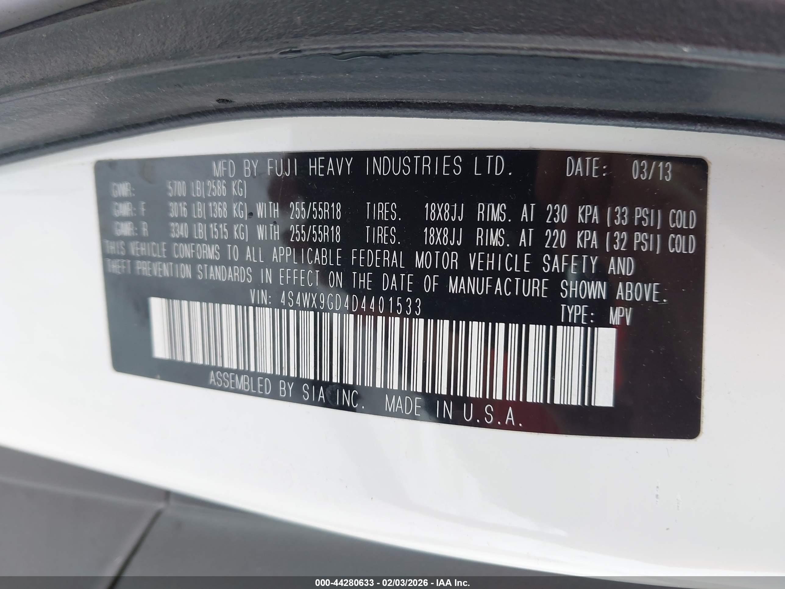 SUBARU TRIBECA image 9