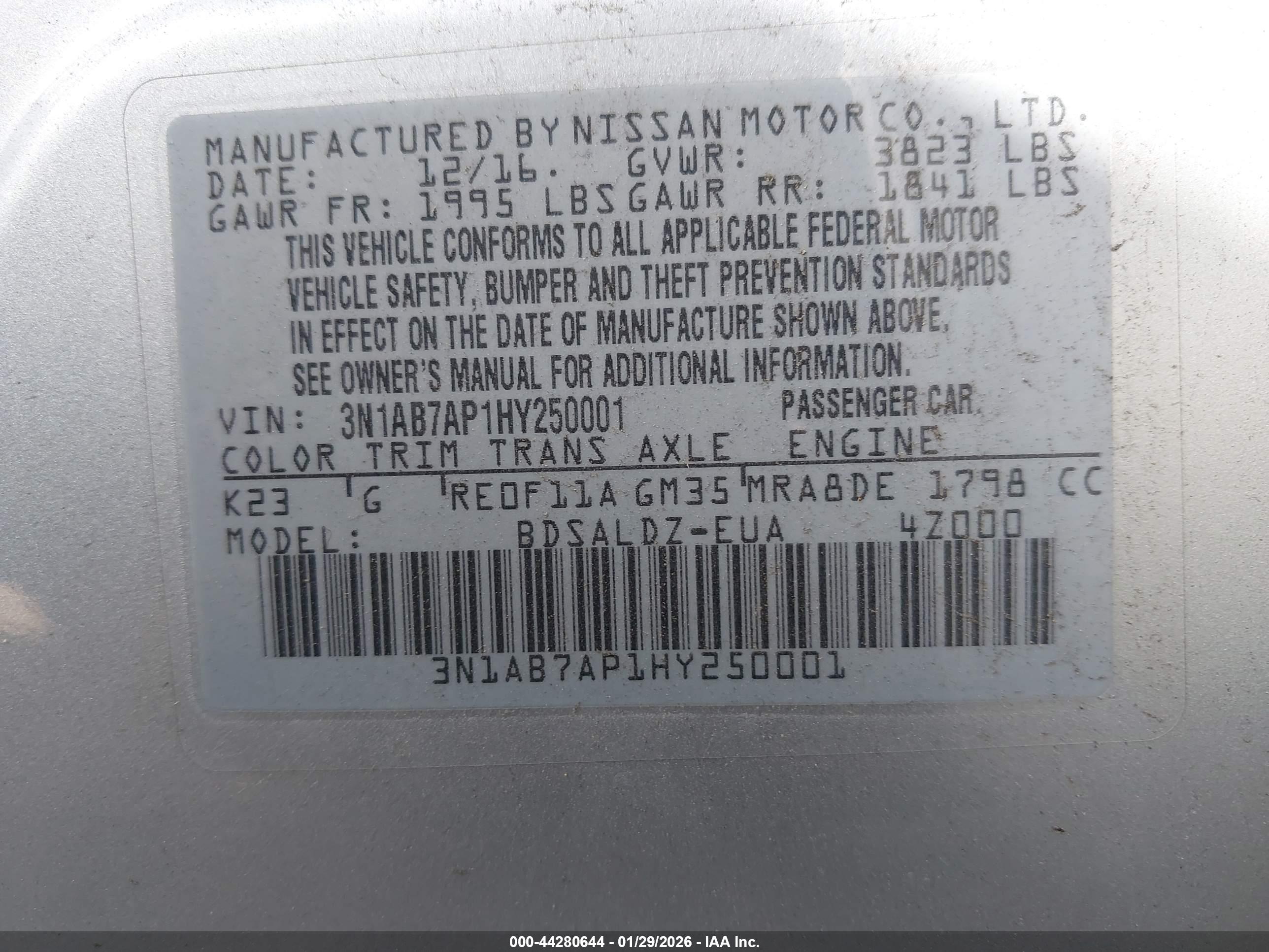 NISSAN SENTRA image 9