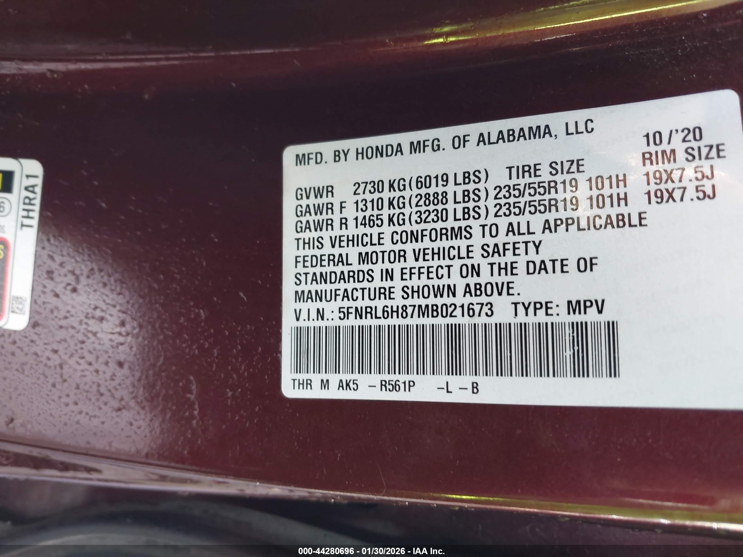 HONDA ODYSSEY image 9