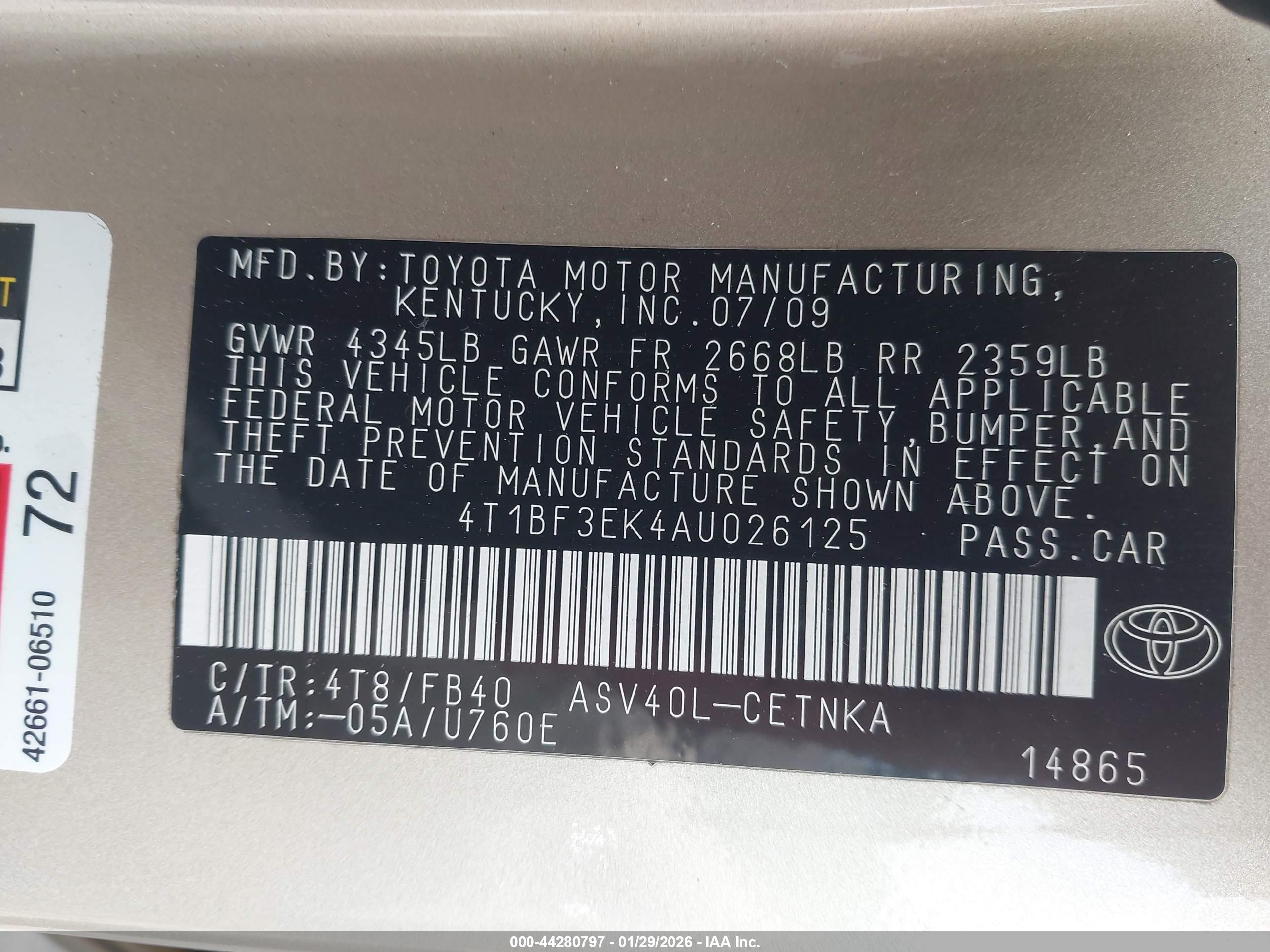 TOYOTA CAMRY image 9