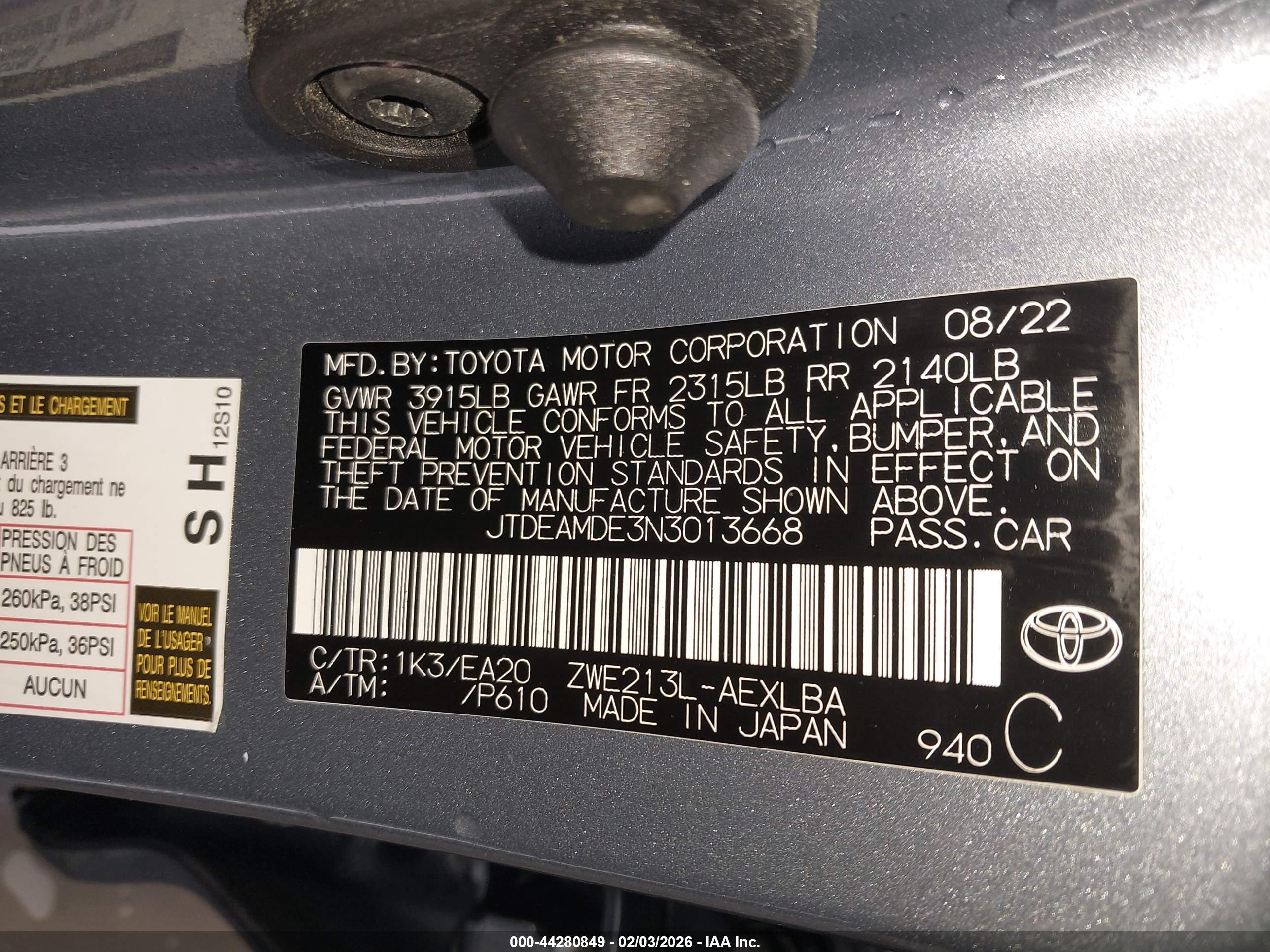 TOYOTA COROLLA image 9