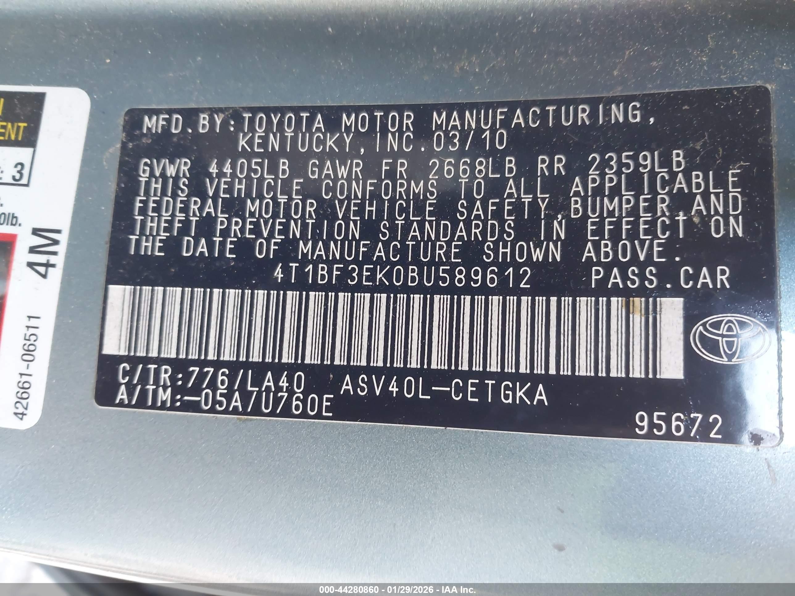 TOYOTA CAMRY image 9