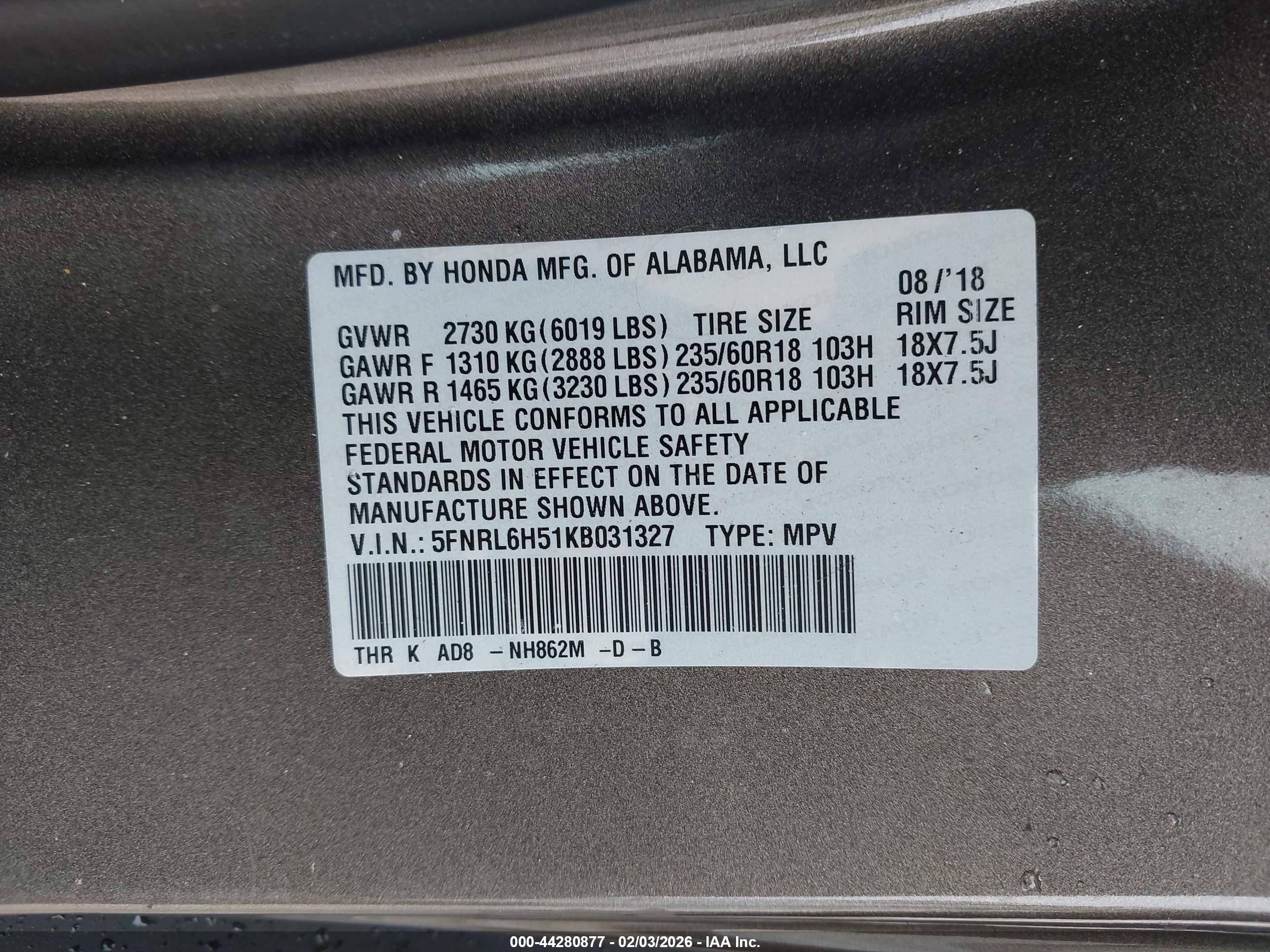 HONDA ODYSSEY image 9