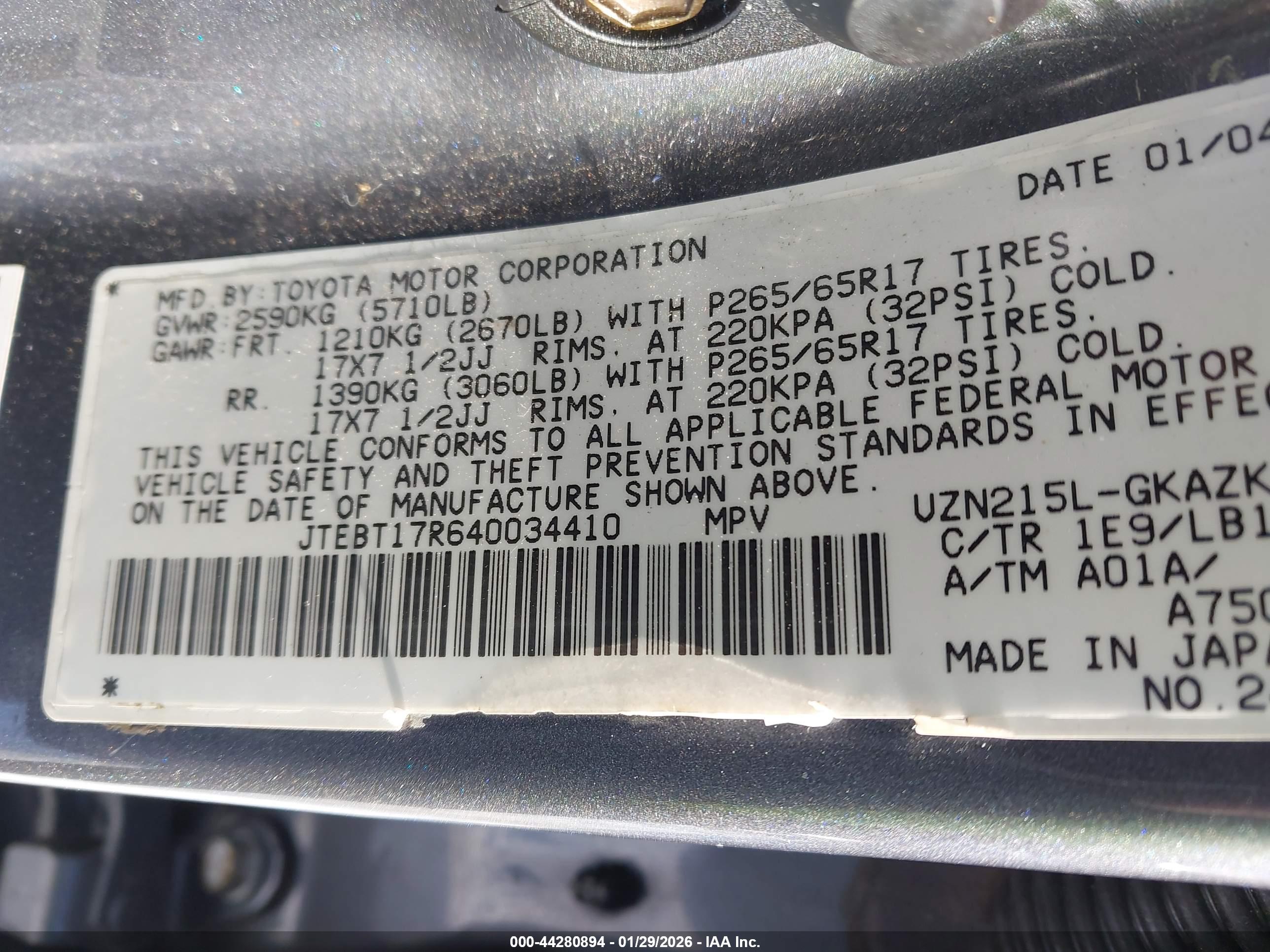 TOYOTA 4RUNNER image 9