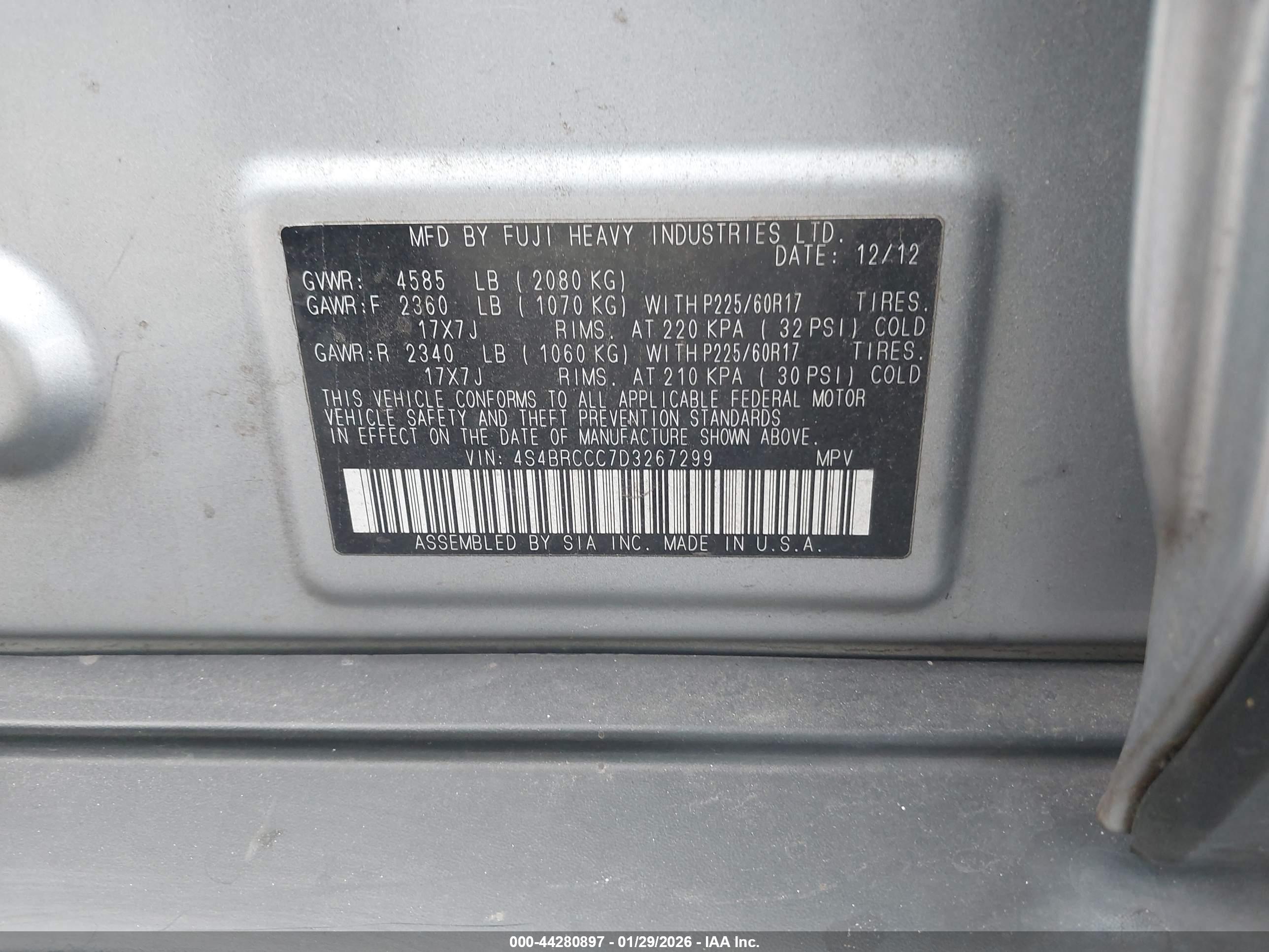 SUBARU OUTBACK image 9