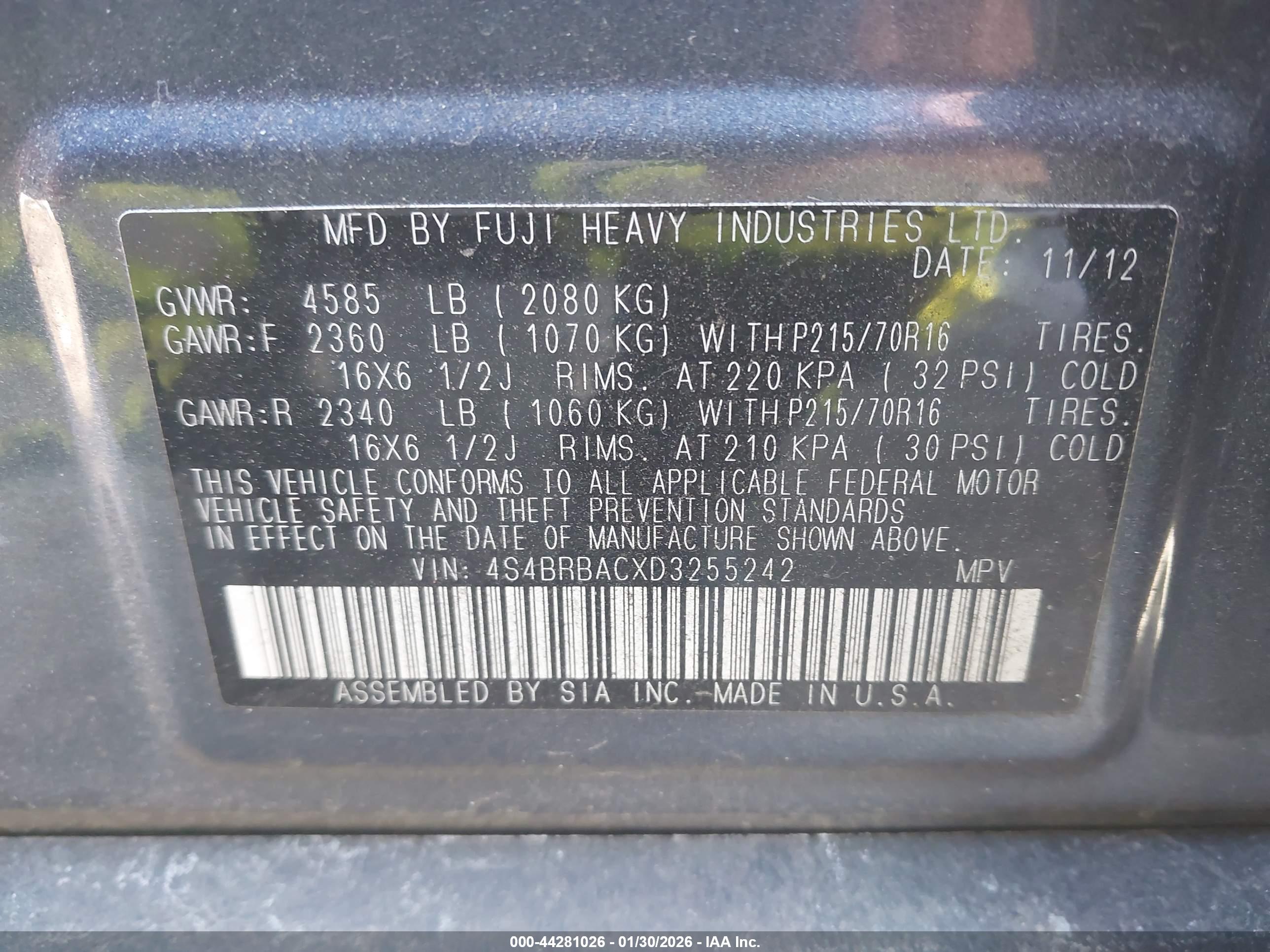 SUBARU OUTBACK image 9