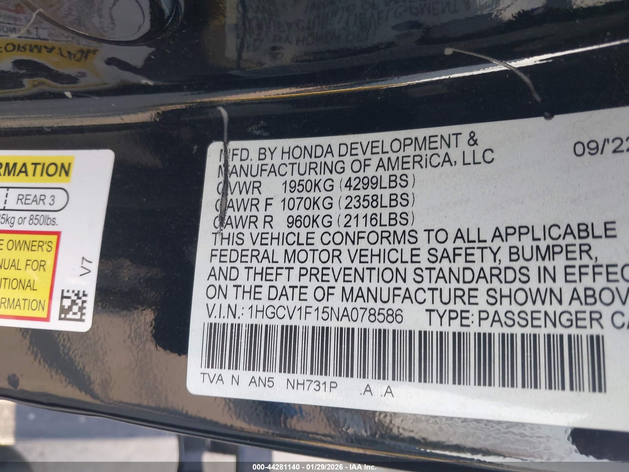 HONDA ACCORD image 9