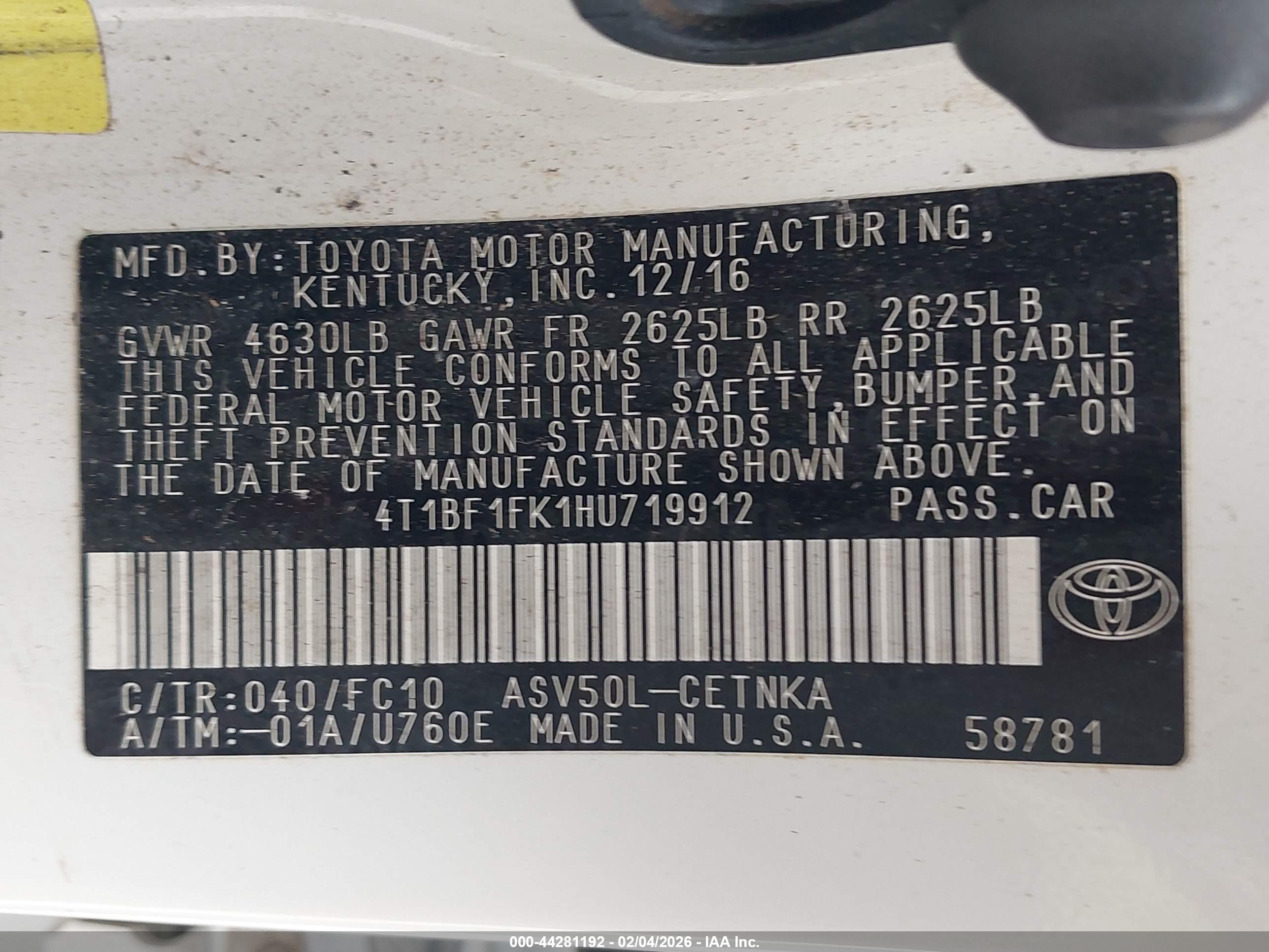 TOYOTA CAMRY image 9