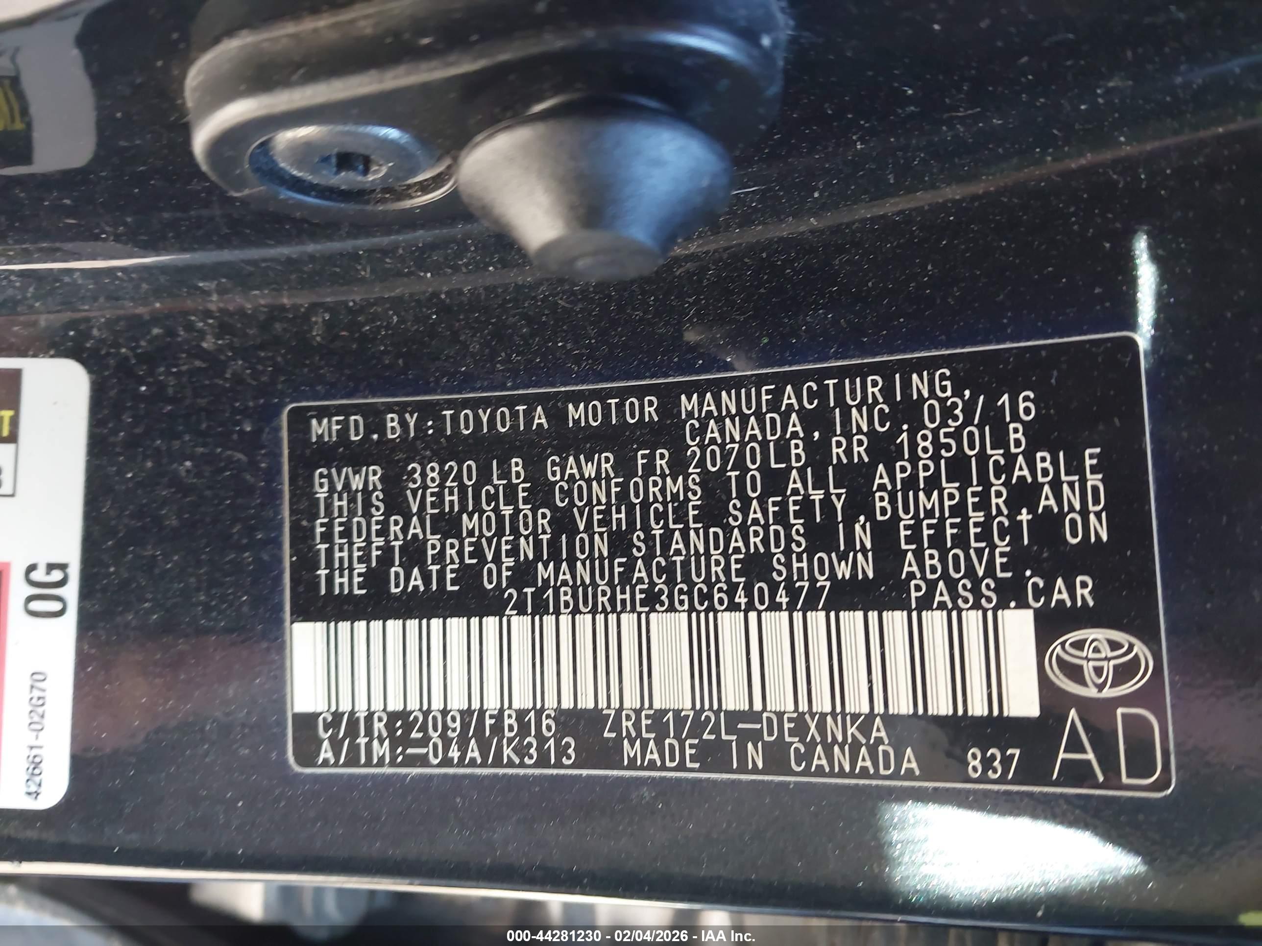 TOYOTA COROLLA image 9