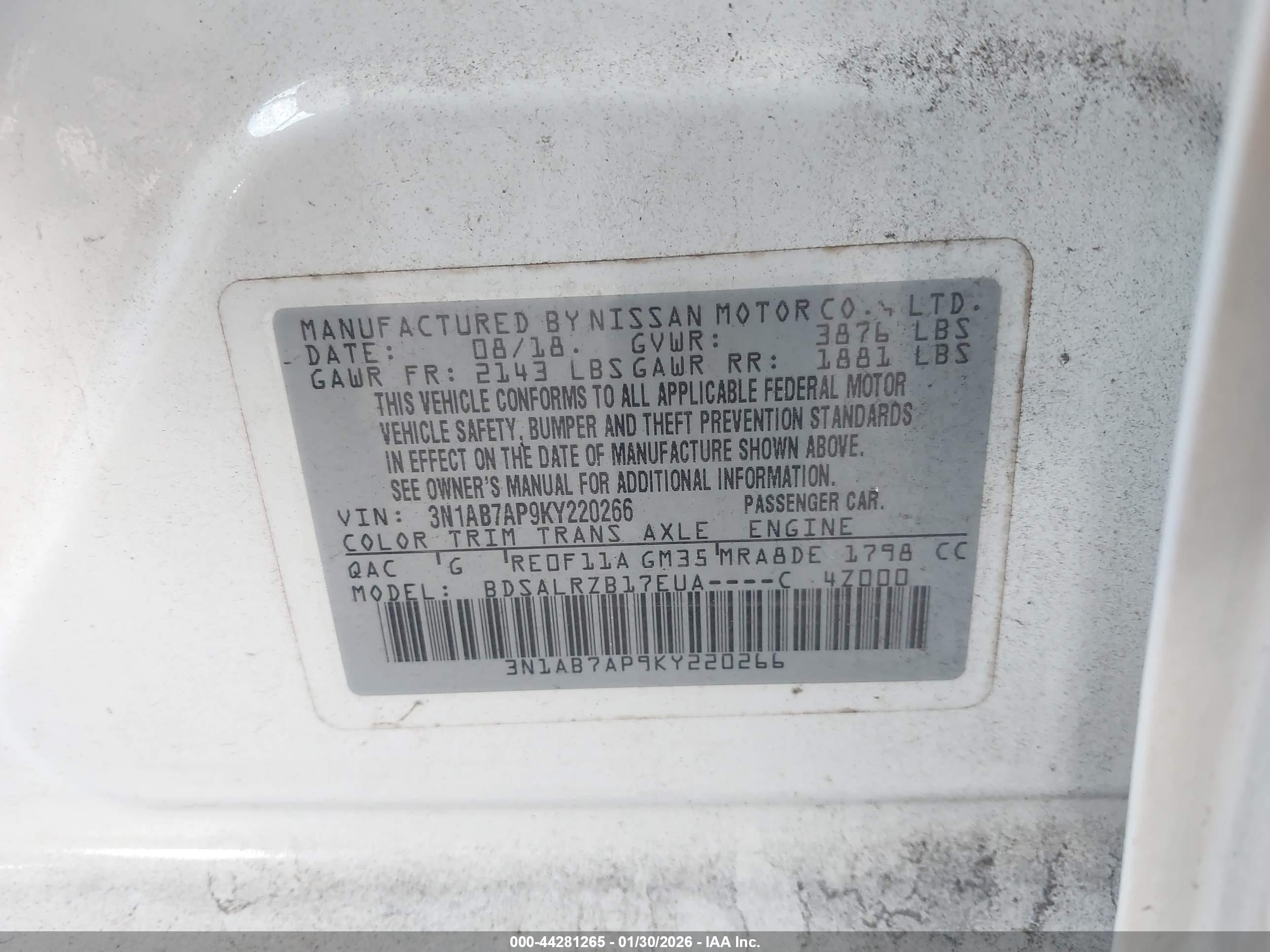 NISSAN SENTRA image 9