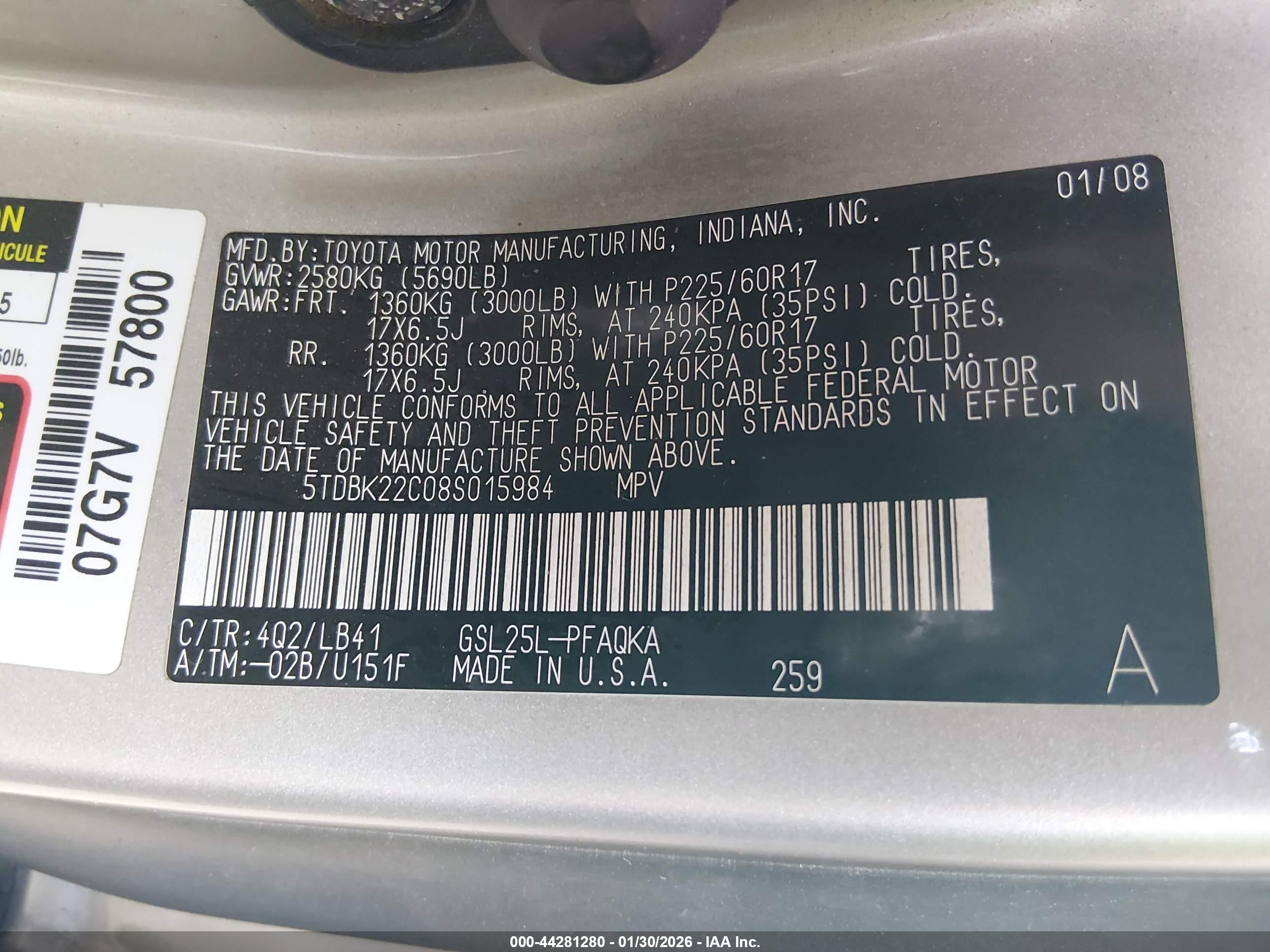 TOYOTA SIENNA image 9